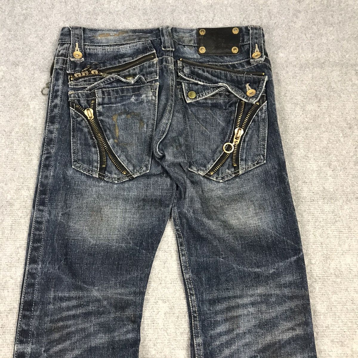 If Six Was Nine × Japanese Brand × Le Grande Bleu (L.G.B.) FLARE SEMANTICDESIGN JAPAN DESIGN ZIPPER BOOTCUT PANTS Size US 28 / EU 44 - 12 Thumbnail