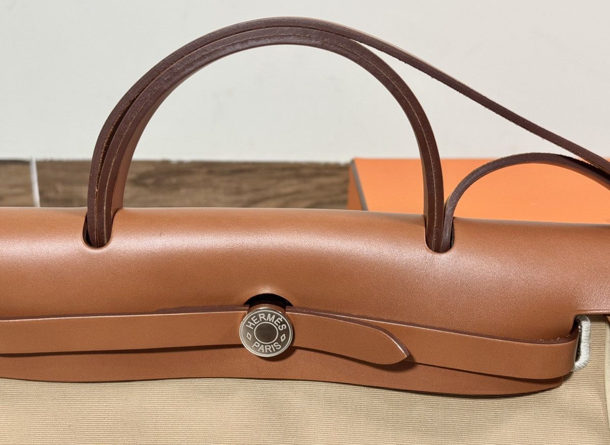 Hermes Hermes Herbag 31 Bag（Brown/cream） Size ONE SIZE - 5 Thumbnail