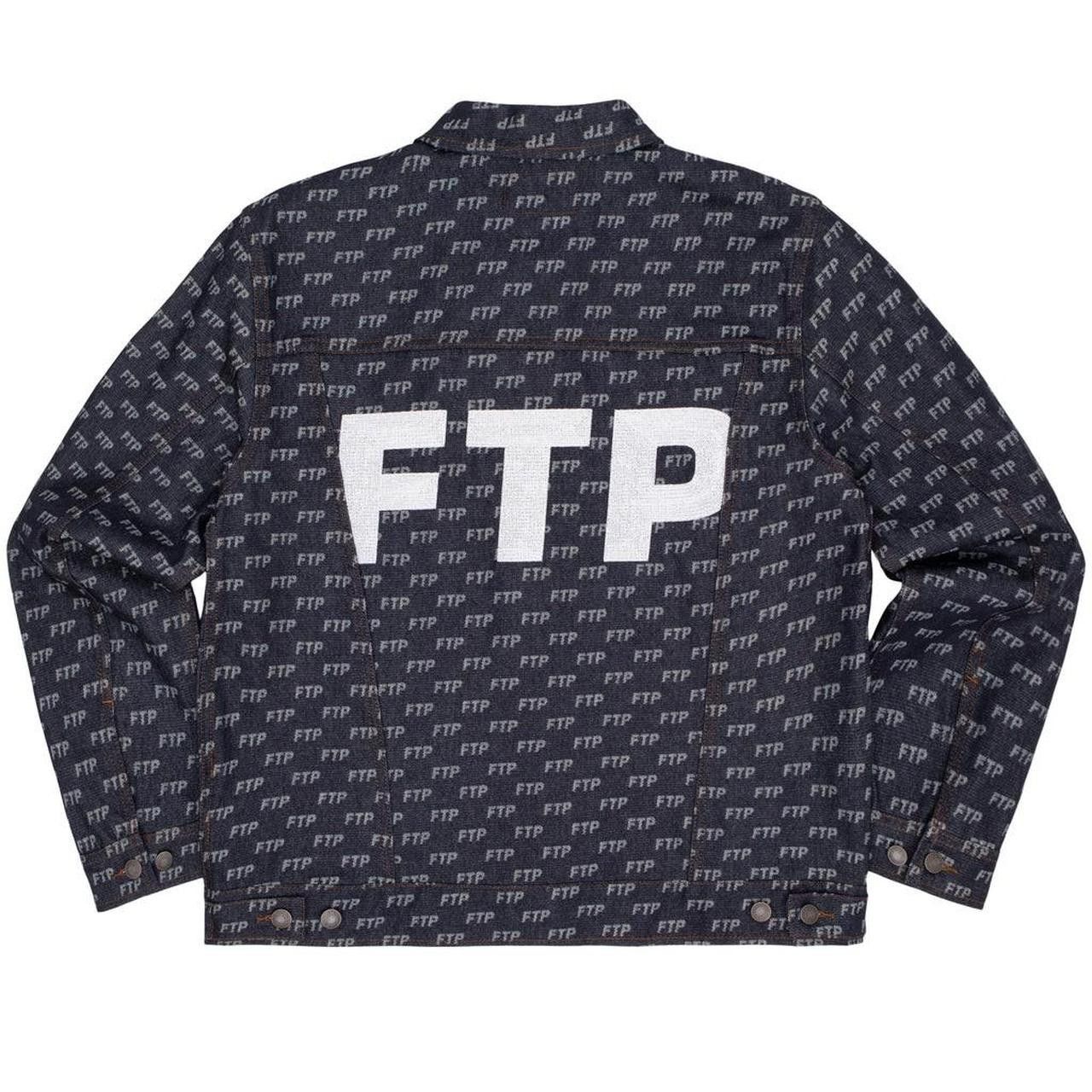 Fuck The Population FTP Jacquard All Over Print Denim Jacket (Indigo, M) Size US M / EU 48-50 / 2 - 2 Thumbnail
