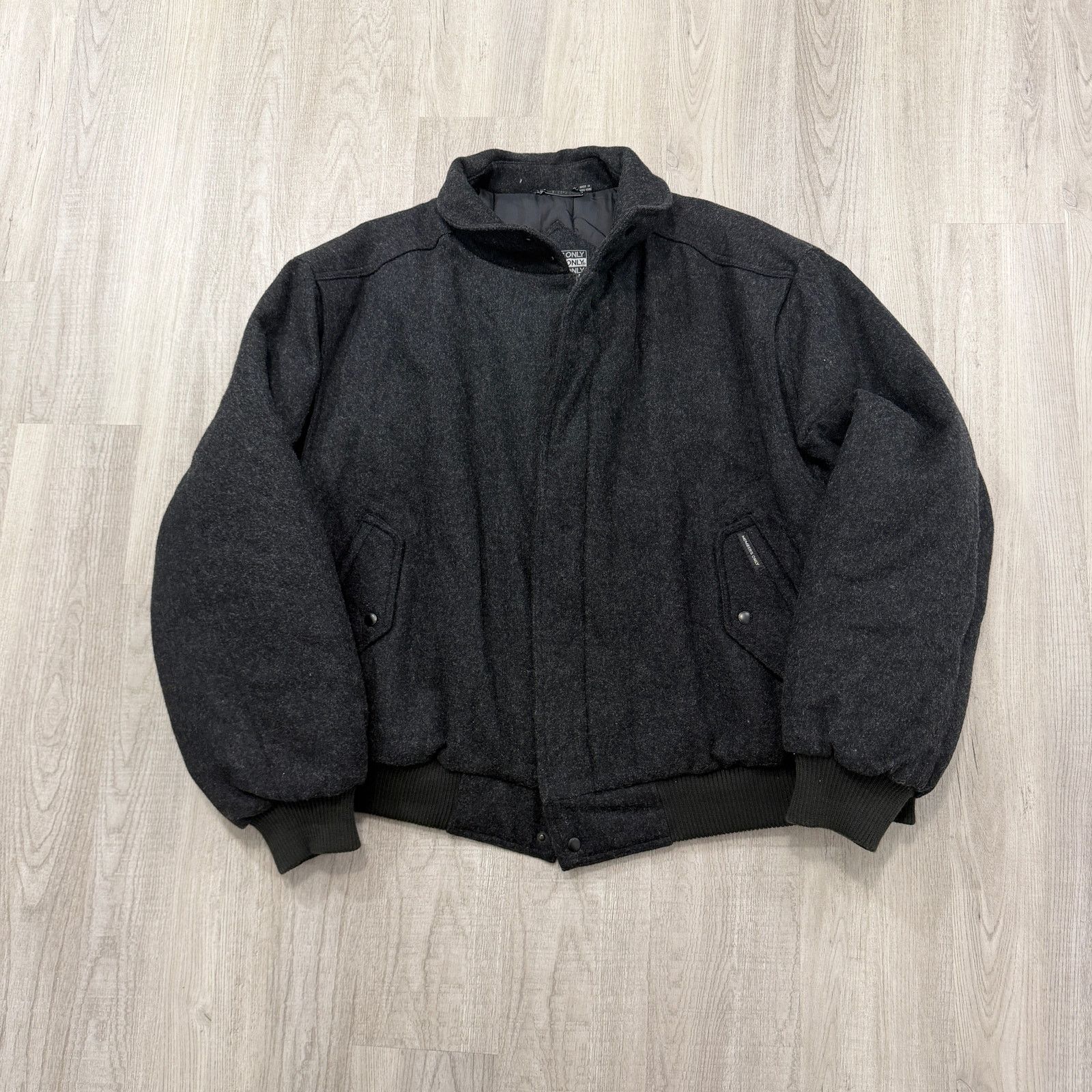 Vintage Vintage Members Only Bomber Jacket Men's 4XL Grey 100% Wool Size US XXL / EU 58 / 5 - 1 Thumbnail