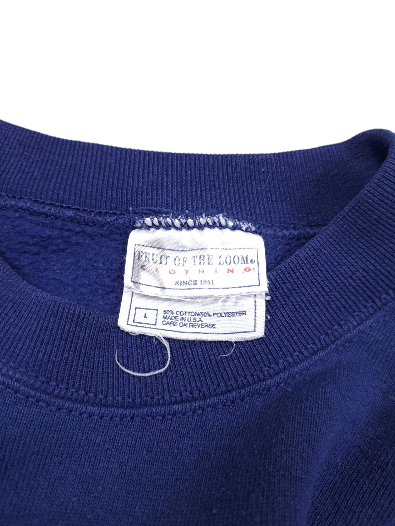 Japanese Brand × Vintage 💎 Vintage FOTL Boxy Navy Blue Crewneck Blank Sweatshirt Size US L / EU 52-54 / 3 - 4 Thumbnail