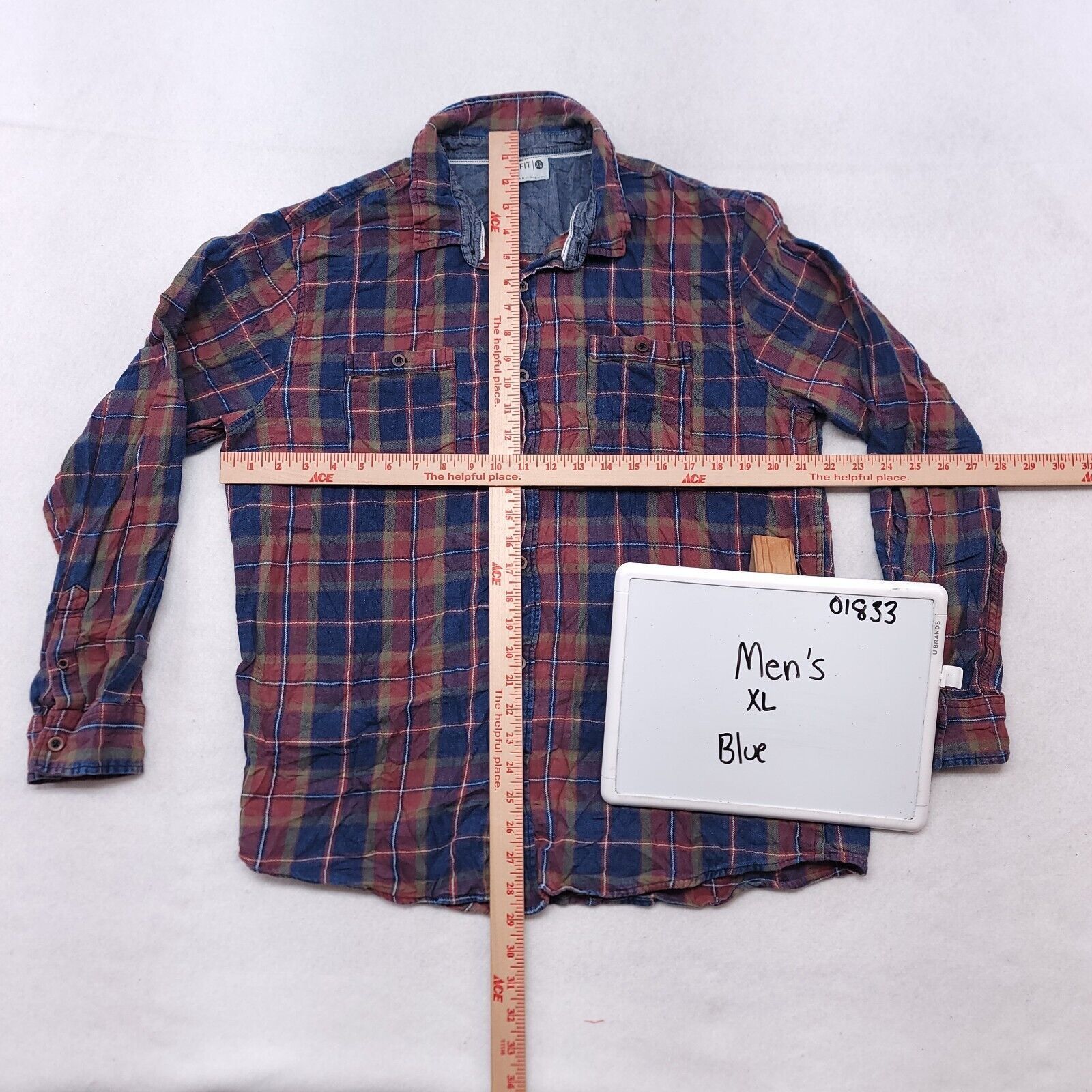 Retrofit Retrofit Tartan Flannel Button Up Shirt Men Size XL Blue Red Size US XL / EU 56 / 4 - 6 Thumbnail