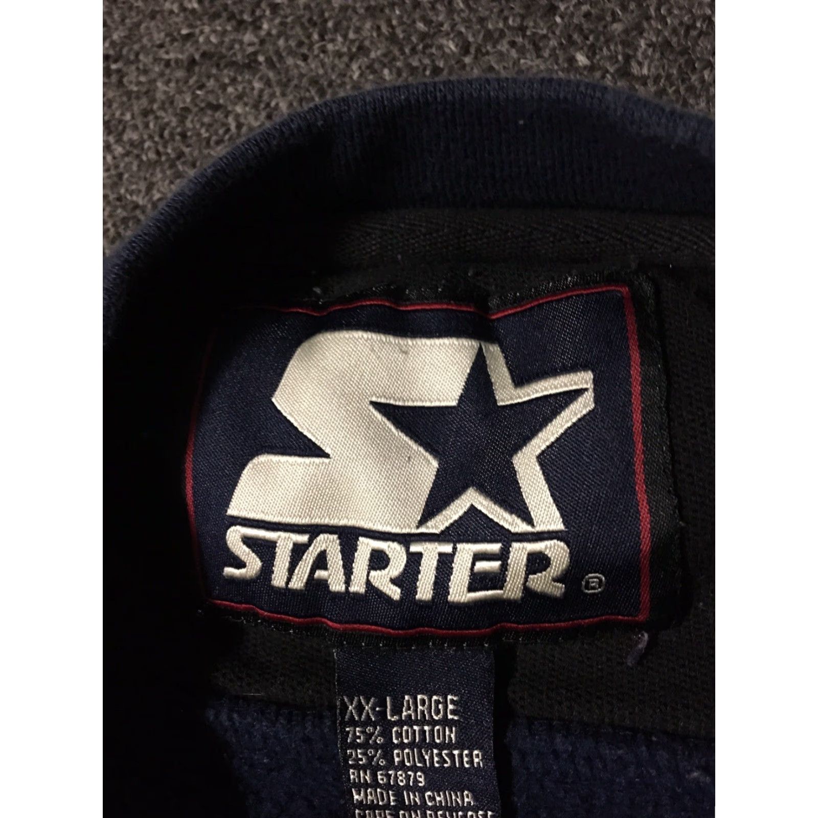 Starter VINTAGE 90s Starter Spellout Sweatshirt XXL Navy Basketball Hip Hop USA Shirt Men 2XL Blue Size US XXL / EU 58 / 5 - 5 Thumbnail