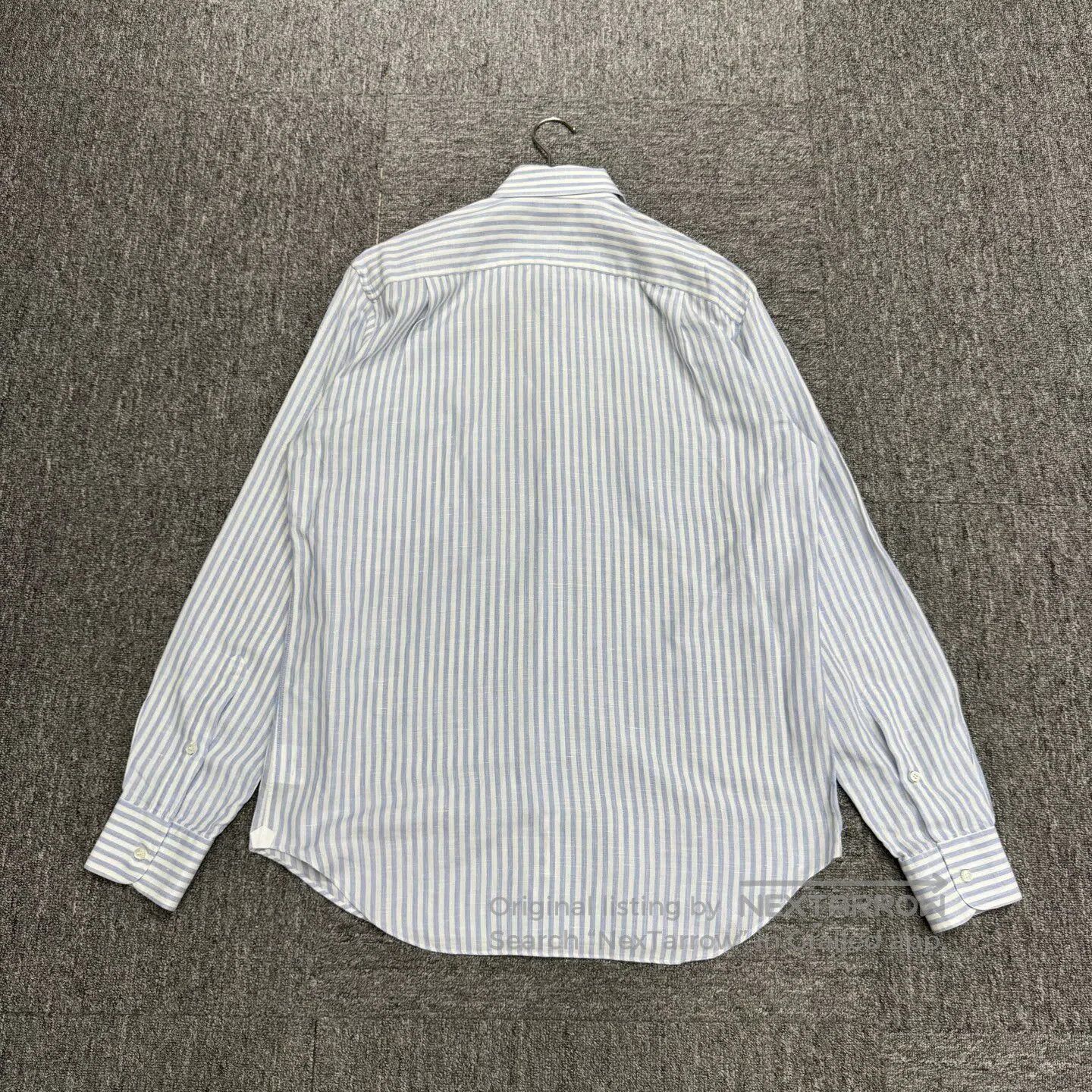 Loro Piana LORO PIANA Striped linen shirt| Size US M / EU 48-50 / 2 - 2 Thumbnail