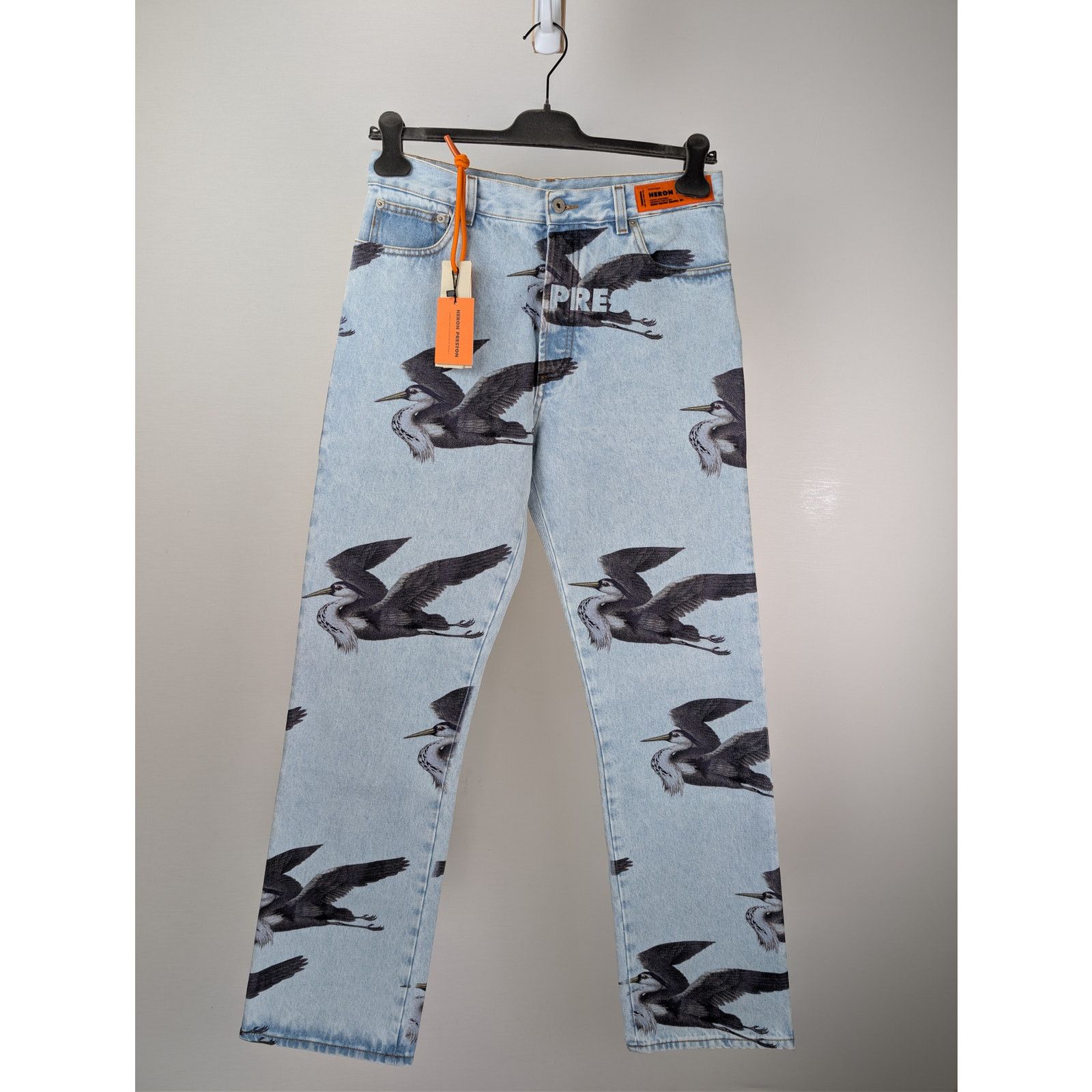 Heron Preston o1rshd1 Printed 5 Pockets Vintage Denim Jeans in Blue Size US 30 / EU 46 - 9 Thumbnail