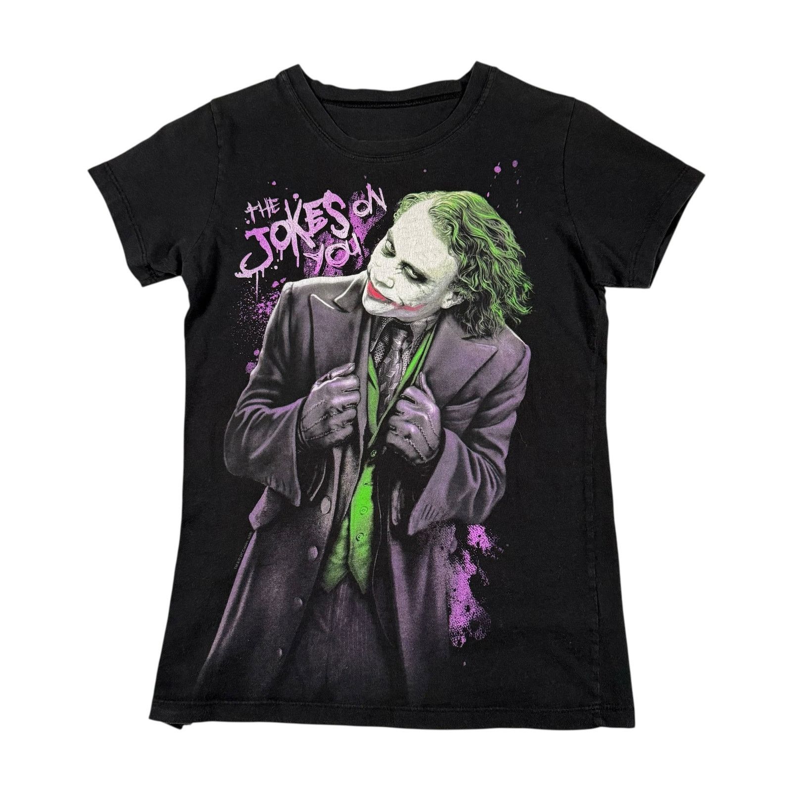 Vintage Vintage y2k The Dark Knight Joker Women's Baby Tee T-shirt Size M / US 6-8 / IT 42-44 - 1 Thumbnail