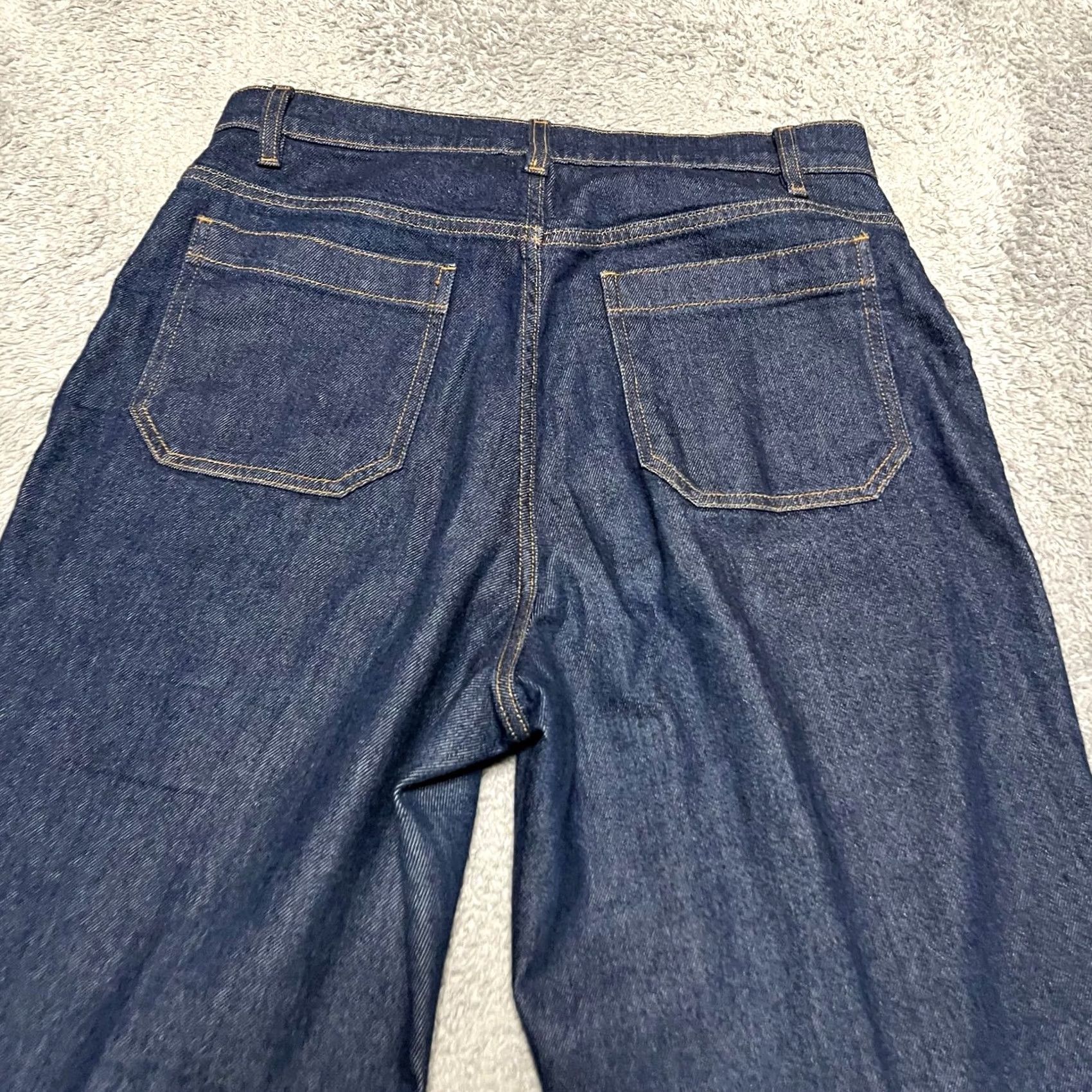 Lands' End Lands' End Jeans Womens 12 Utility Dark Wash Wide Leg Baggy Denim Jeans 33x27.5 Womens Mens? Size 34" / US 12 / IT 48 - 4 Thumbnail
