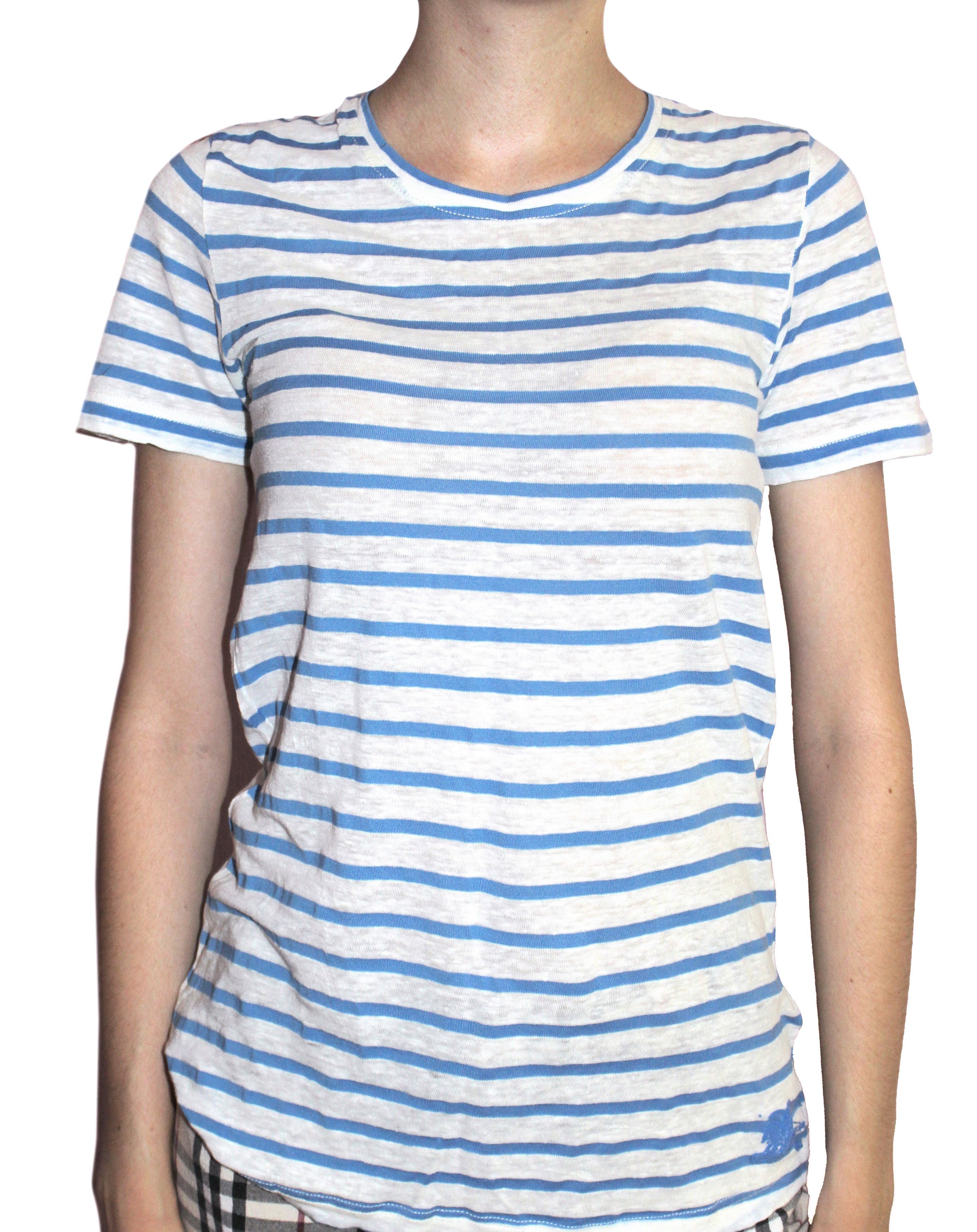Burberry Brit Logo Striped T-Shirt Size S / US 4 / IT 40 - 2 Thumbnail