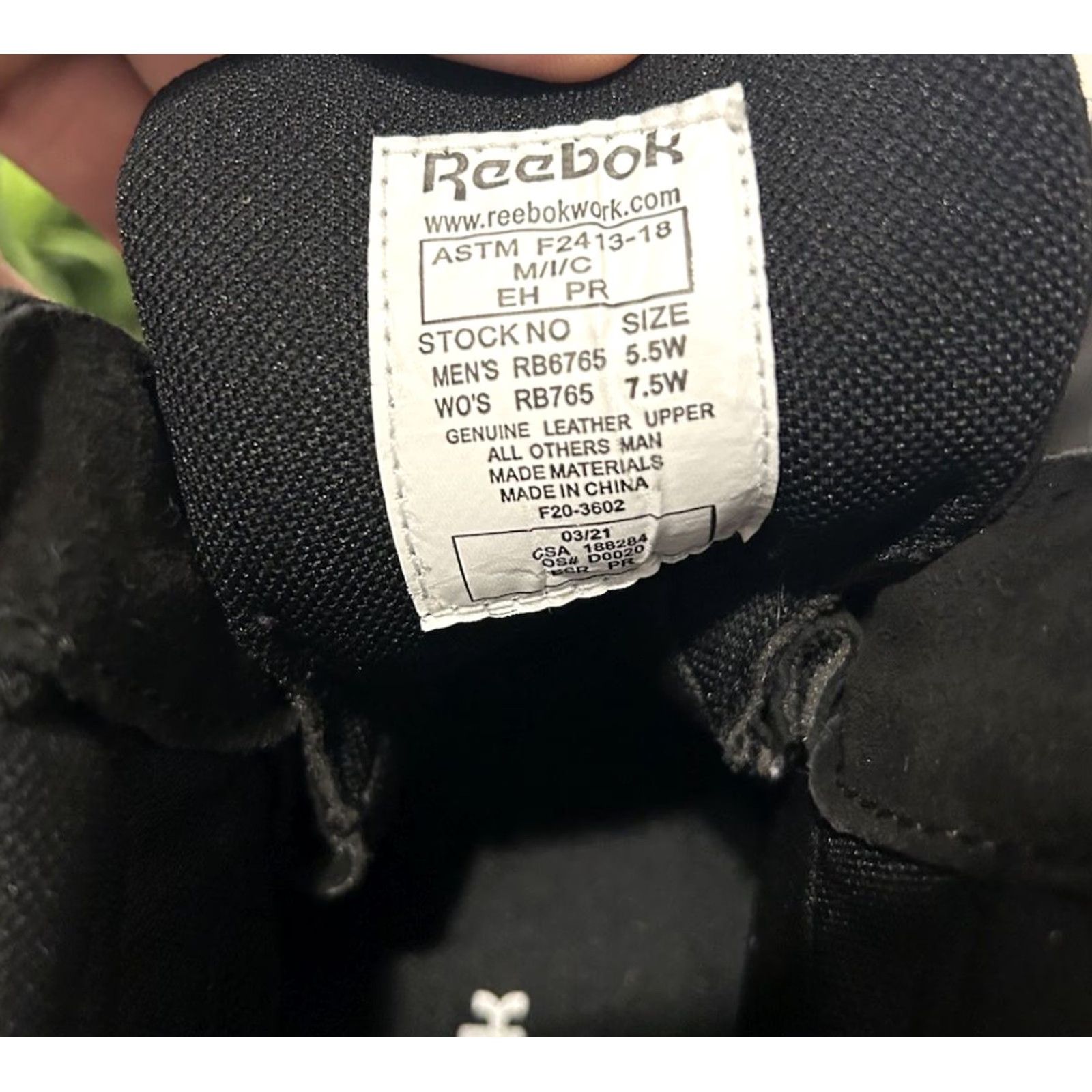 Reebok VINTAGE Reebok Trainex Sport Black Work Boots RB6765 Mens 5.5W Women 7.5W Size US 6 / IT 36 - 8 Thumbnail