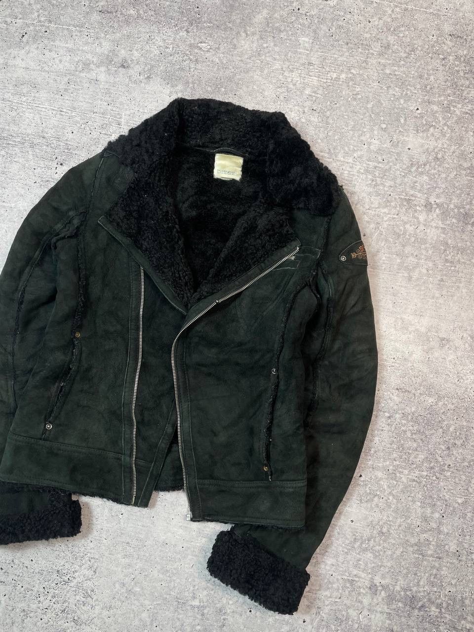 Diesel Vintage Rare Diesel Shearling Biker Leather Jacket Y2K Size XL / US 12-14 / IT 48-50 - 3 Thumbnail