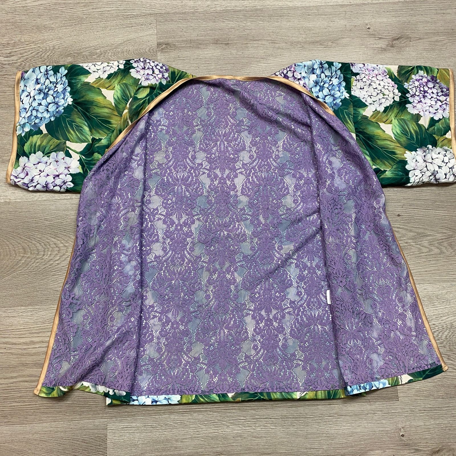 Dolce & Gabbana Rare Dolce & Gabbana Silk Lace Lined Hortensia Kimono 38 Size XS / US 0-2 / IT 36-38 - 3 Thumbnail