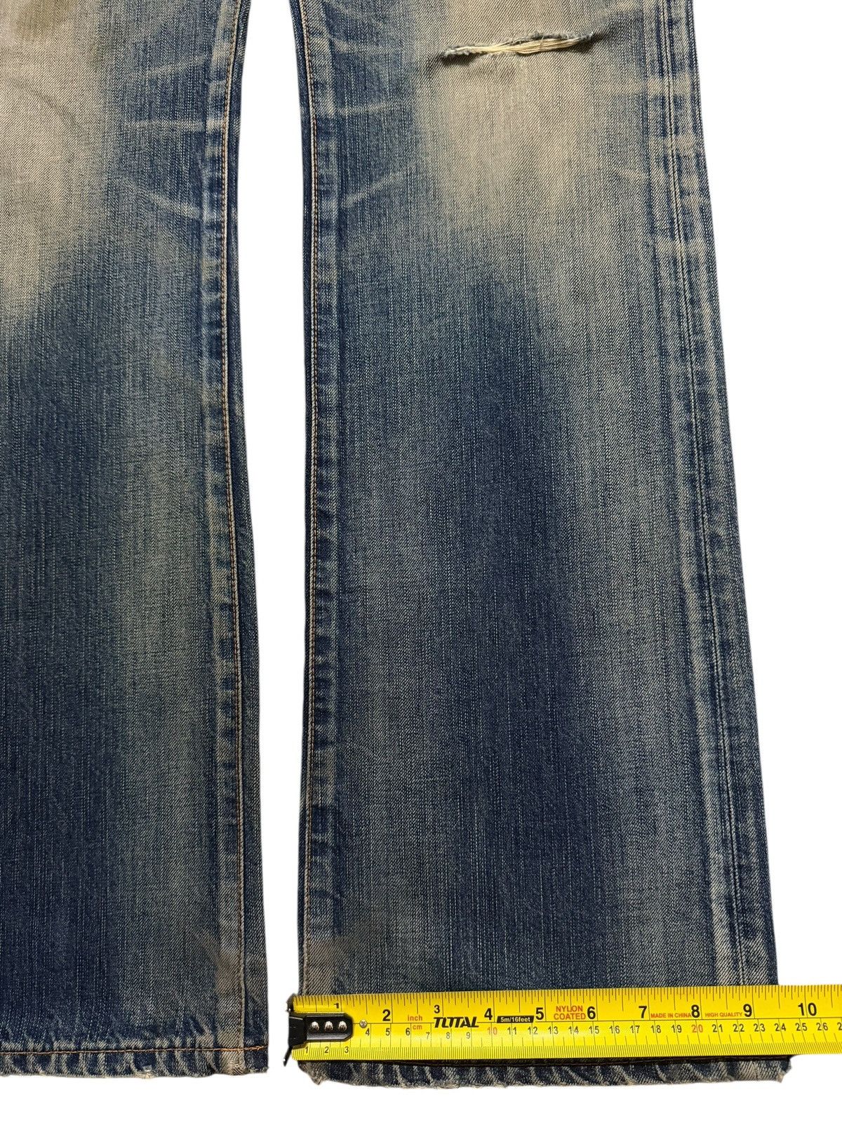 Edwin Vintage 90s Japan Edwin Blue Mud Wash Faded Wide Leg Bootcut Size US 34 / EU 50 - 14 Thumbnail