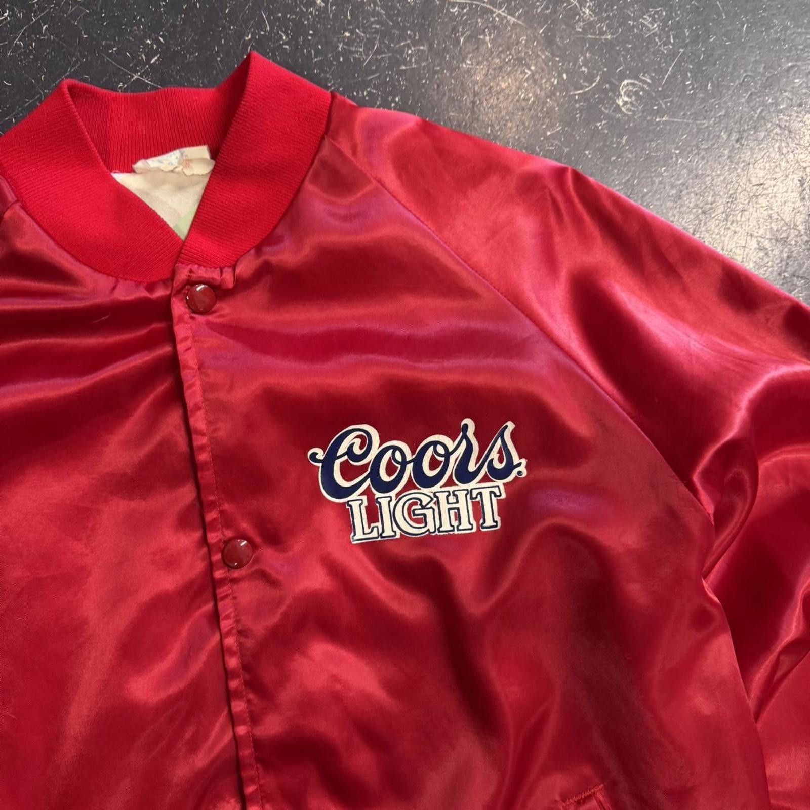Budweiser × Vintage Vintage 80s Coors Light Silver Bullet Satin Jacket Size US XL / EU 56 / 4 - 6 Thumbnail