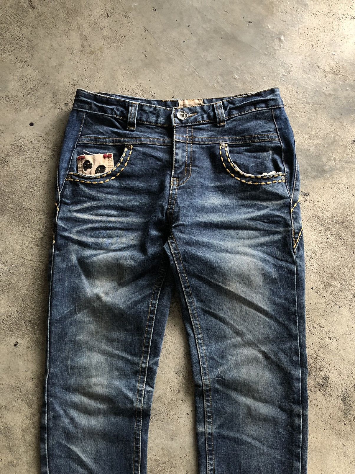 If Six Was Nine × Japanese Brand JAPANESE STYLE HAMO SKULL ROCK & ROLL JEANS Size US 30 / EU 46 - 9 Thumbnail
