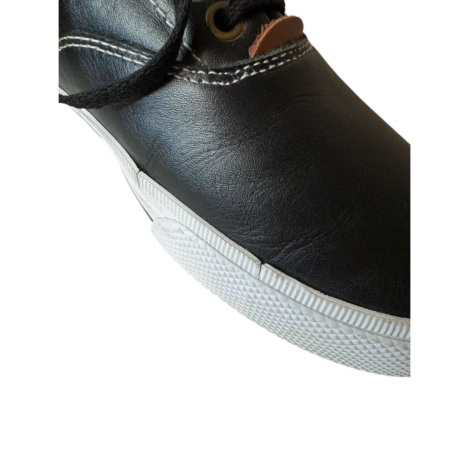 Ralph Lauren Polo Ralph Lauren Vaughn Black Leather Sneakers Pony Preppy Size US 8.5 / EU 41-42 - 3 Thumbnail