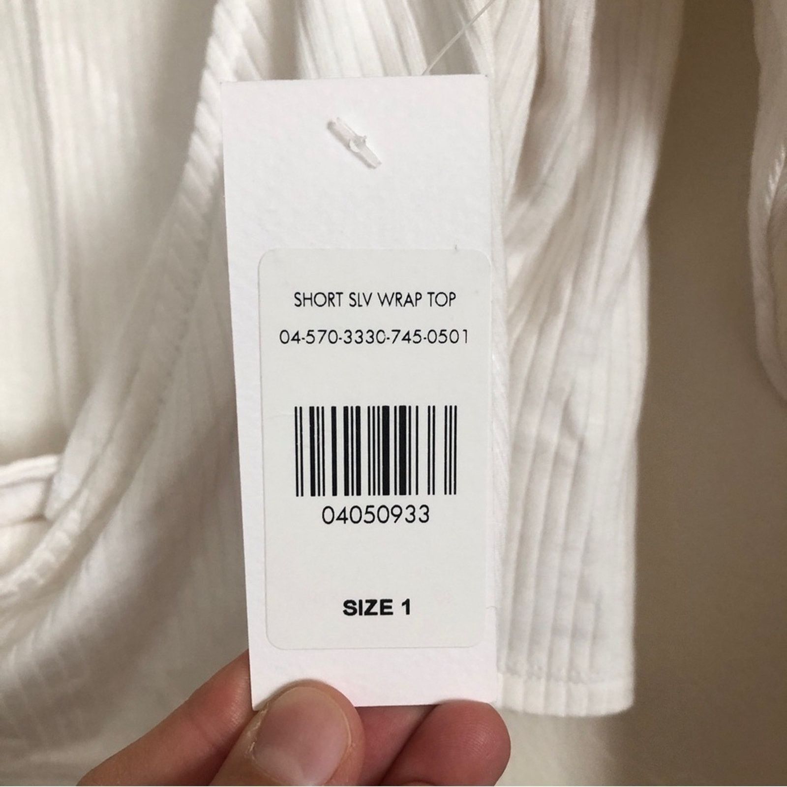 Other Fashion to Figure White Rib Long Sleeve Crop Wrap Blouse Top Size XL / US 12-14 / IT 48-50 - 6 Thumbnail
