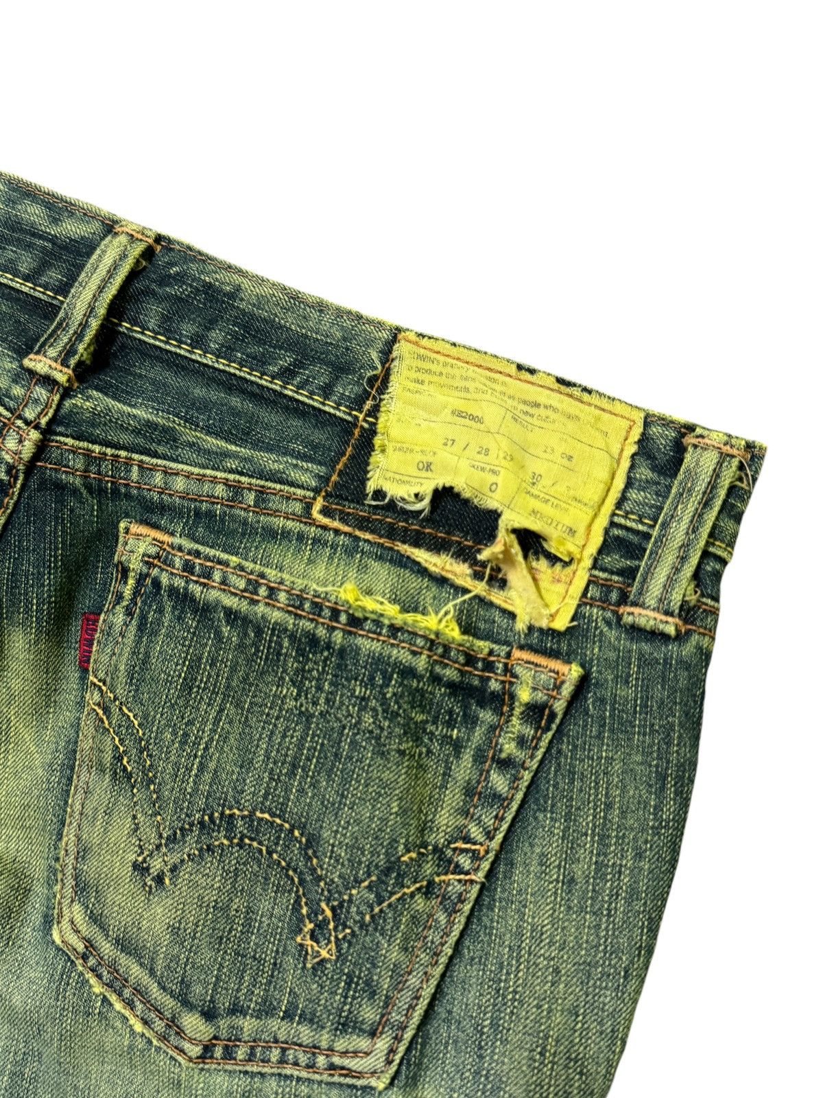 If Six Was Nine FLARE EDWIN MUDWASH DISTRESSED DENIM JEANS Size US 29 - 12 Thumbnail