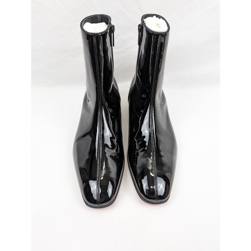 Christian Louboutin o1rshd1 Lipsiboot 35mm Patent Leather Boot in Black Size US 12 / EU 45 - 19 Thumbnail