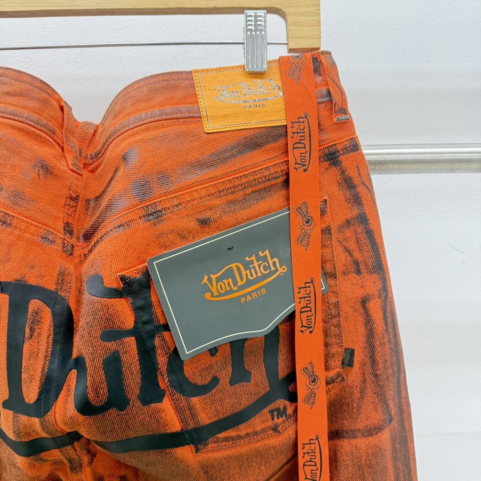 Von Dutch Von Dutch Paris Men’s Jeans W34 L34 Orange Denim Size US 34 / EU 50 - 6 Thumbnail