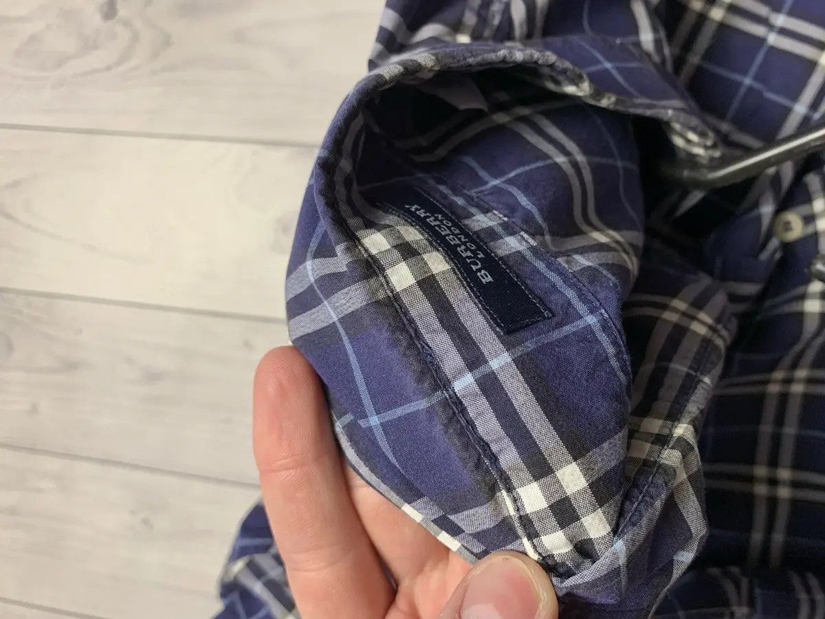 Burberry Vintage Burberry blue plaid shirt long sleeve women's rare Size XL / US 12-14 / IT 48-50 - 7 Thumbnail