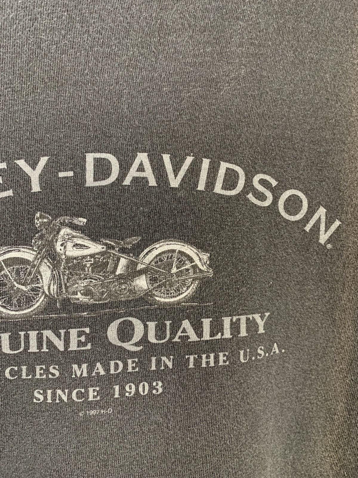 Harley Davidson × Vintage Vintage 90s Harley Davidson Faded Single Stitch T-shirt Size US XL / EU 56 / 4 - 9 Thumbnail