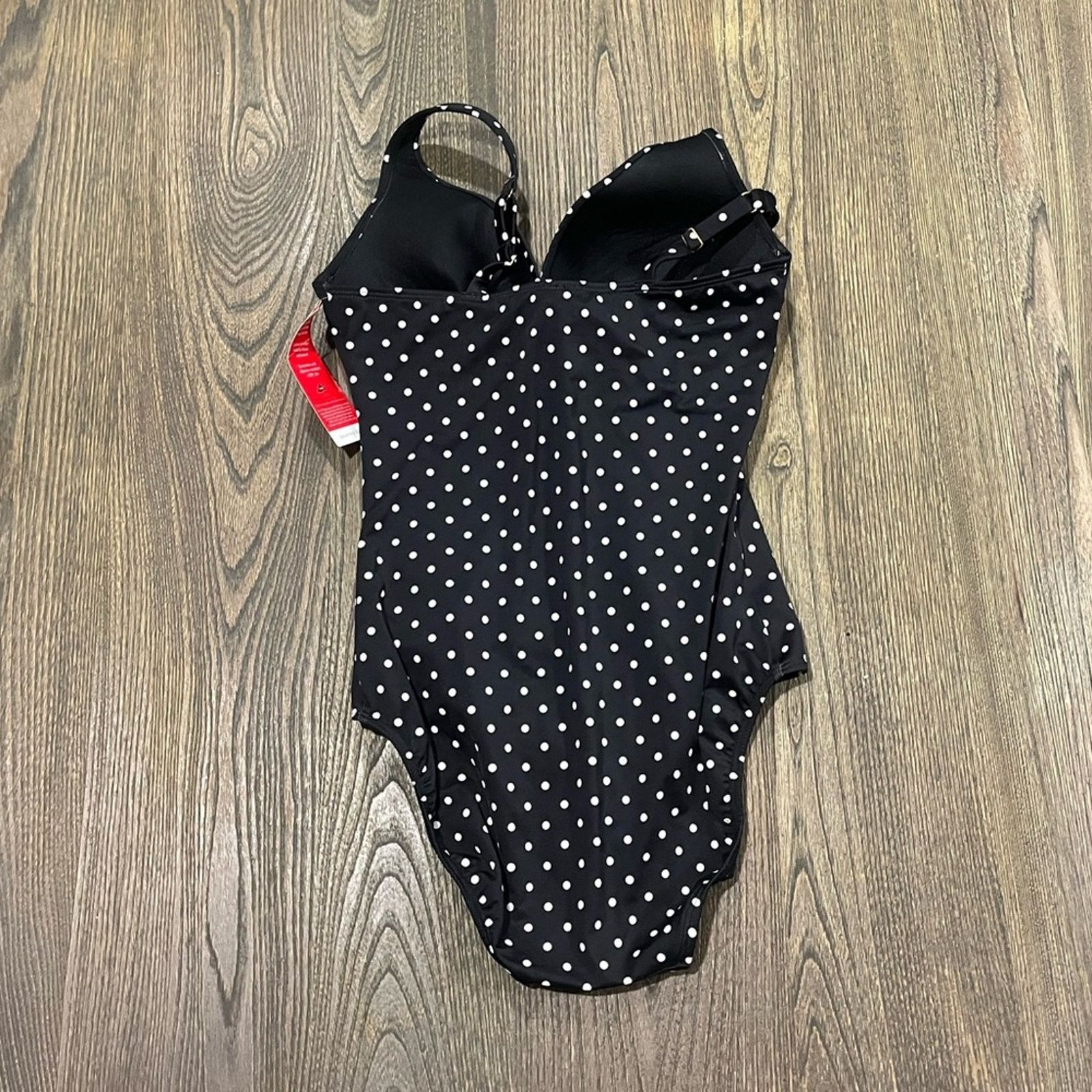 Spanx NWT Spanx One Piece Swimsuit Ruched Underwire Polka Dots 12 Size ONE SIZE - 5 Thumbnail