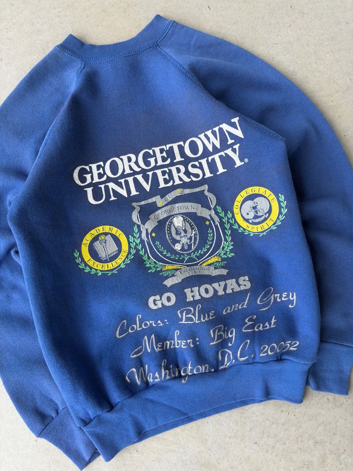 Vintage Vintage 90s Georgetown Univ. “ Go Hoyas “ Crewneck Size US S / EU 44-46 / 1 - 2 Thumbnail