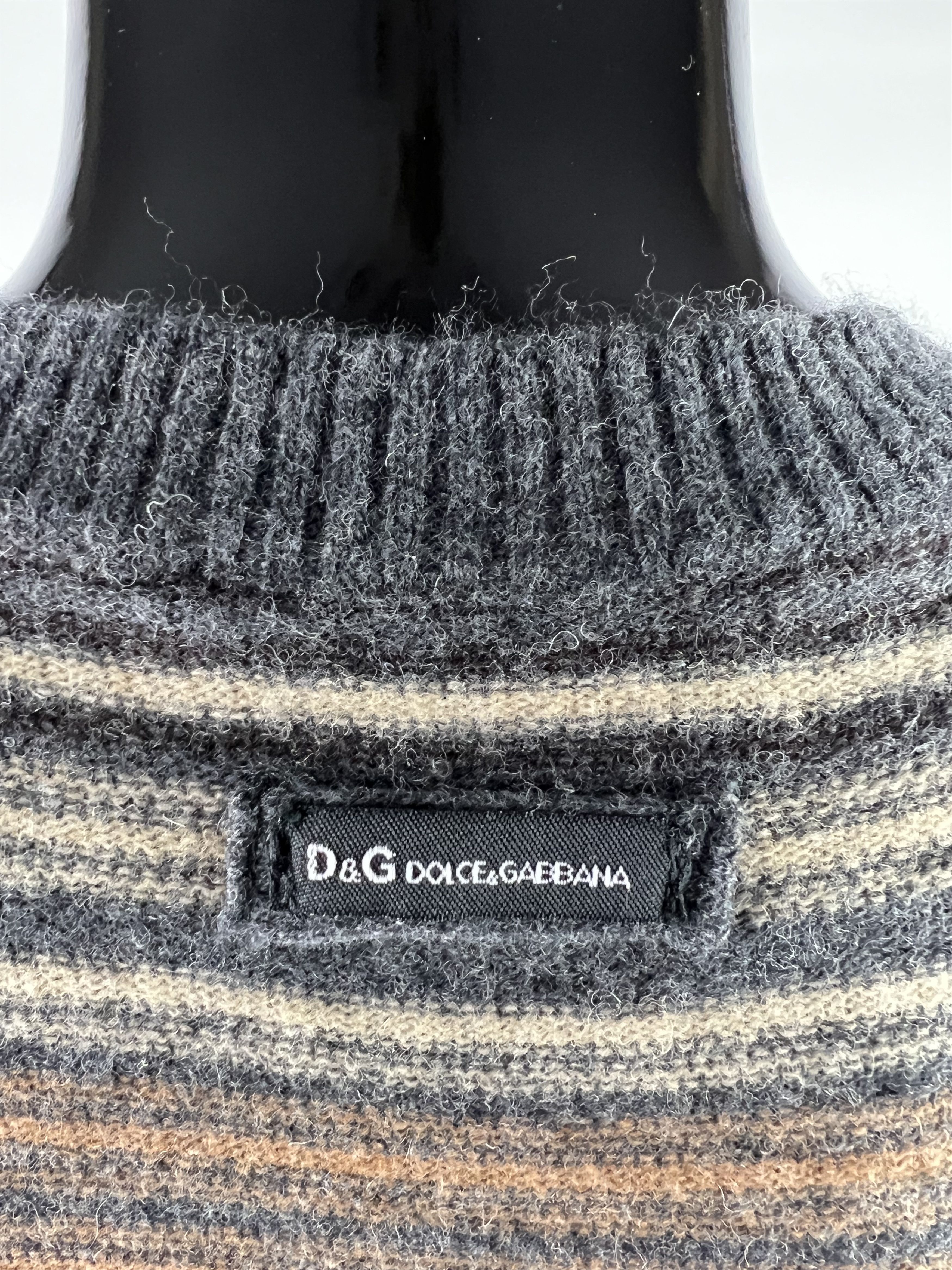 Dolce & Gabbana Dolce & Gabbana Striped Wool V-Neck Vest Size S Size S / US 4 / IT 40 - 6 Thumbnail