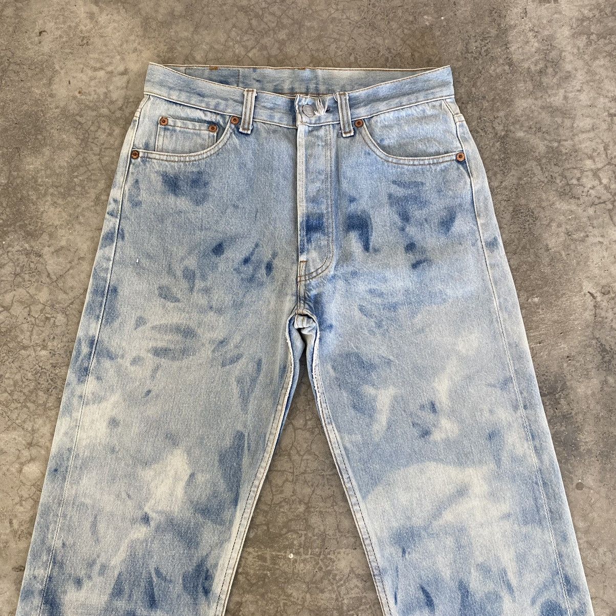 Levi's VTG Late 80’s Levis 501xx Acid Washed Blue Jeans Size US 28 / EU 44 - 4 Thumbnail