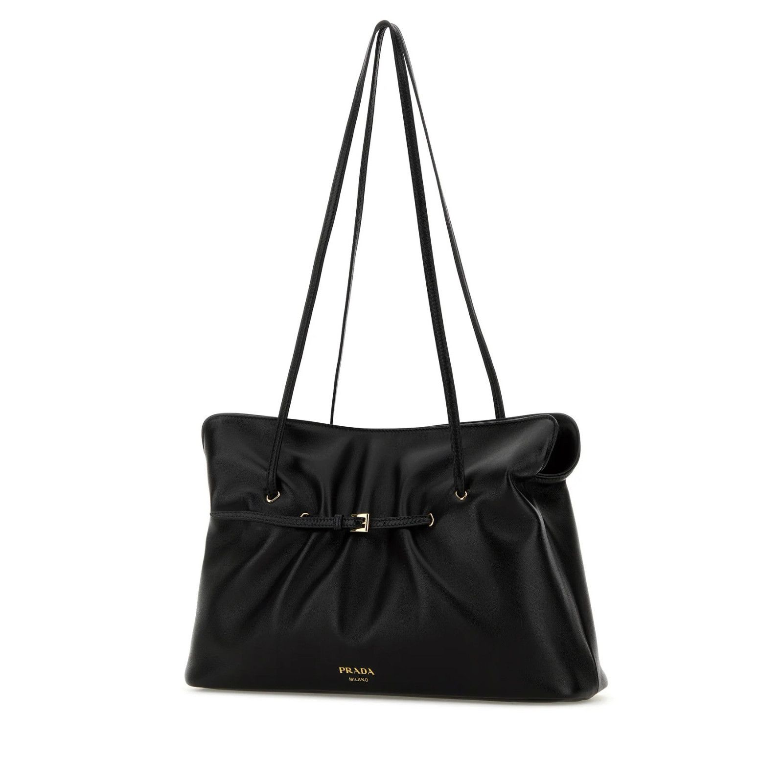 Prada PRADA Dada Medium Black Leather Shoulder Bag New & Authentic Size ONE SIZE - 2 Thumbnail