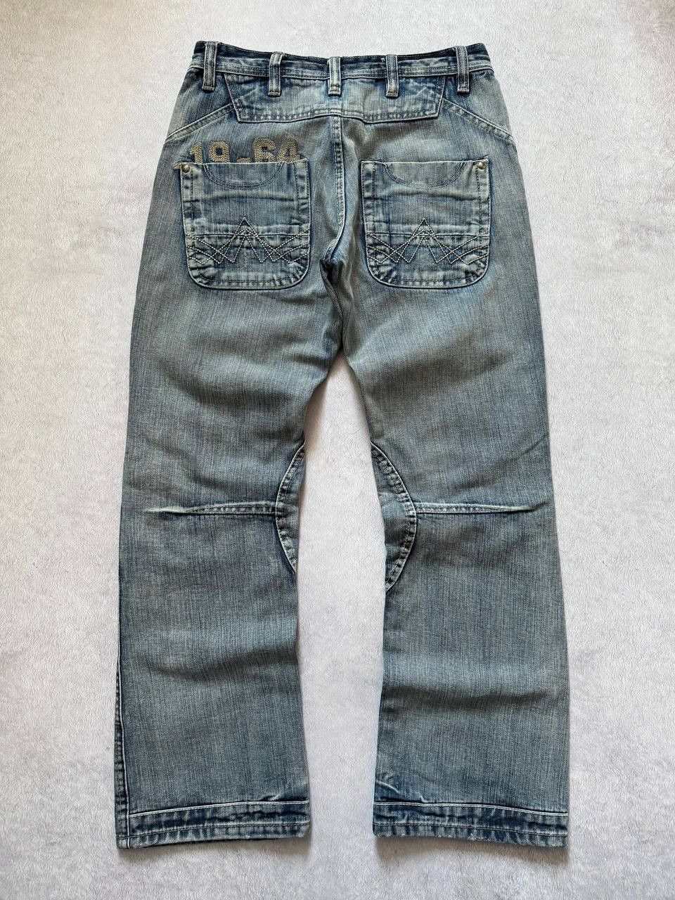 Japanese Brand Japanese Faded Double Knee Flared Y2k Distressed Jeans Size US 28 / EU 44 - 2 Thumbnail