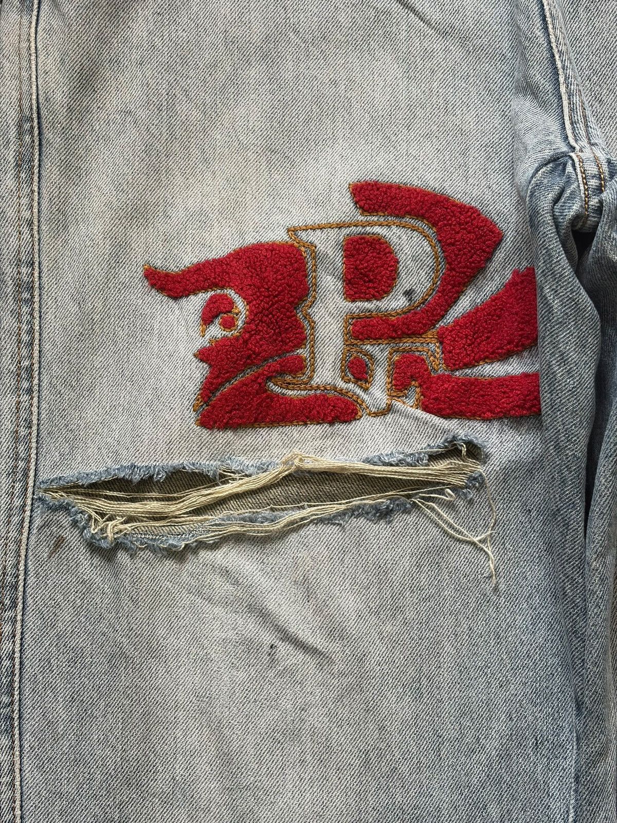 Phat Farm Vintage Phat Farm Embroidered Distress Baggy Jeans Size US 32 / EU 48 - 3 Thumbnail