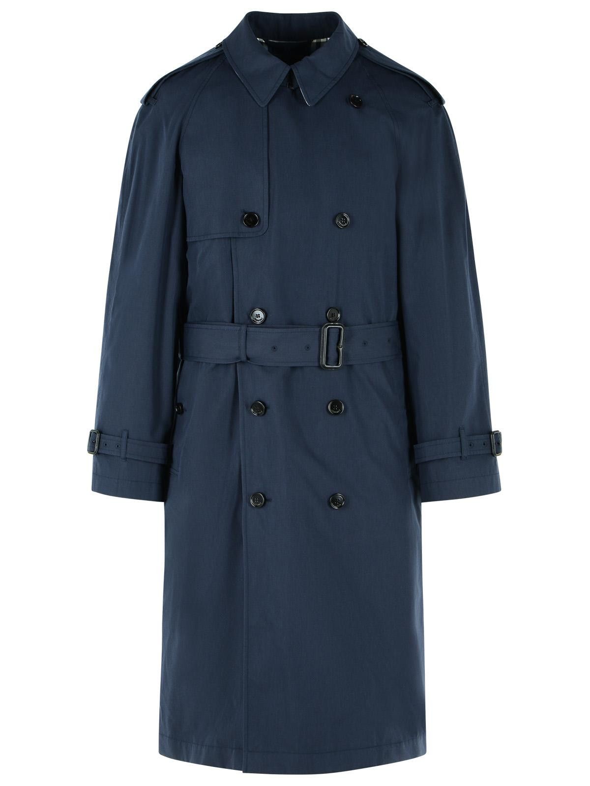 Burberry BURBERRY 'Highbury' Navy Polyester Blend Trench Coat Size US XL / EU 56 / 4 - 1 Thumbnail