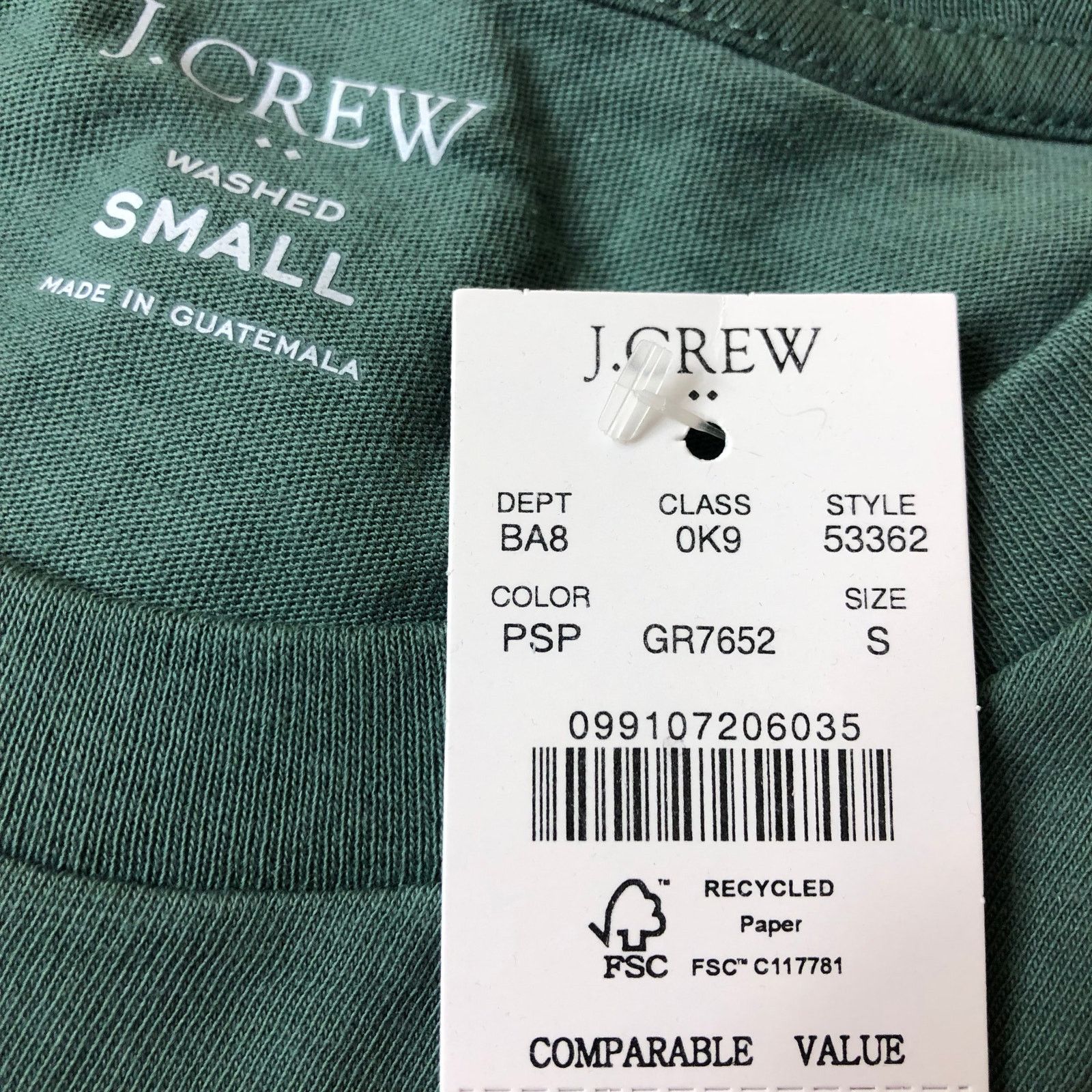 J.Crew J.crew Cotton washed jersey tee men's tee Size US S / EU 44-46 / 1 - 5 Thumbnail
