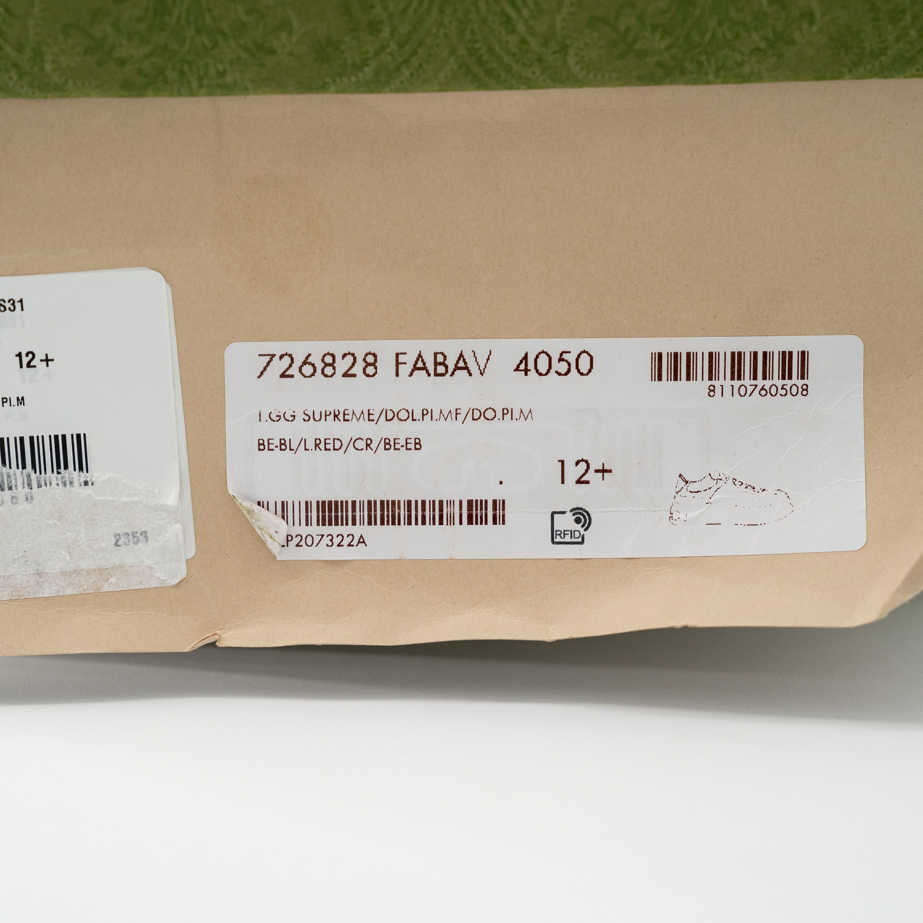 Gucci 12.5G Gucci GG Supreme Low Top Sneakers Beige Red Blue Green Size US 13 / EU 46 - 12 Thumbnail