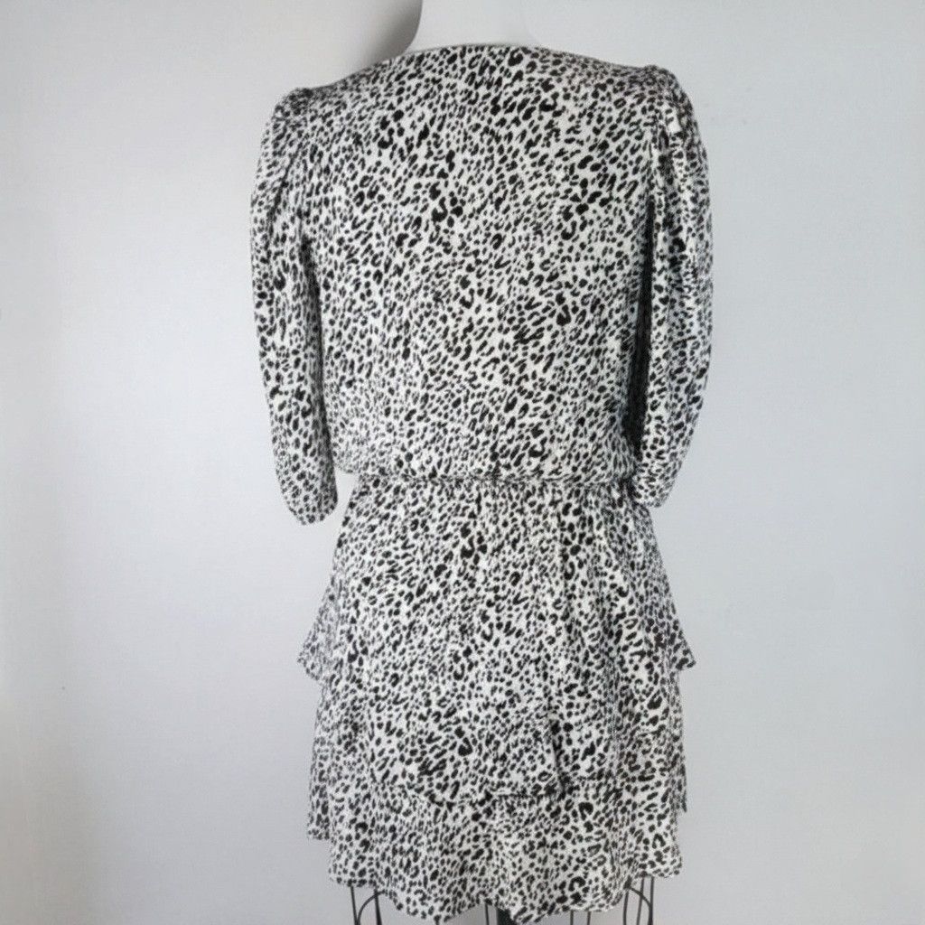 Zara Zara Size M/L Dress Leopard Print Elastic Waist Puff Shoulde Size L / US 10 / IT 46 - 2 Thumbnail