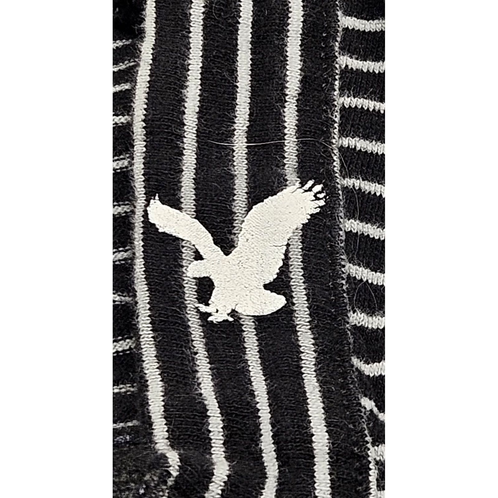 American Eagle Outfitters VINTAGE American Eagle Hoodie Striped Henley Lightweight Black White Mens L Size US L / EU 52-54 / 3 - 4 Thumbnail