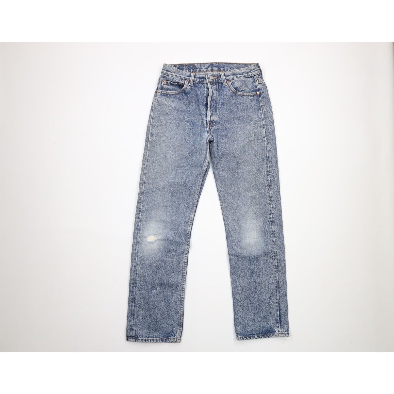 image of 80's Levis 501Xx Distressed Button Fly Jeans in Blue, Men's (Size 30)