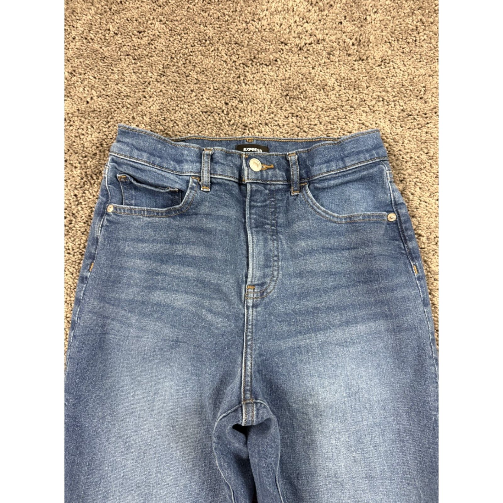 Express Express Jeans Womens 6 Boot Cut High Rise Medium Wash Stretch Denim 90s 25x30 Blue Cotton Blend Logo Jeans Womens 90s Size 28" / US 6 / IT 42 - 2 Thumbnail