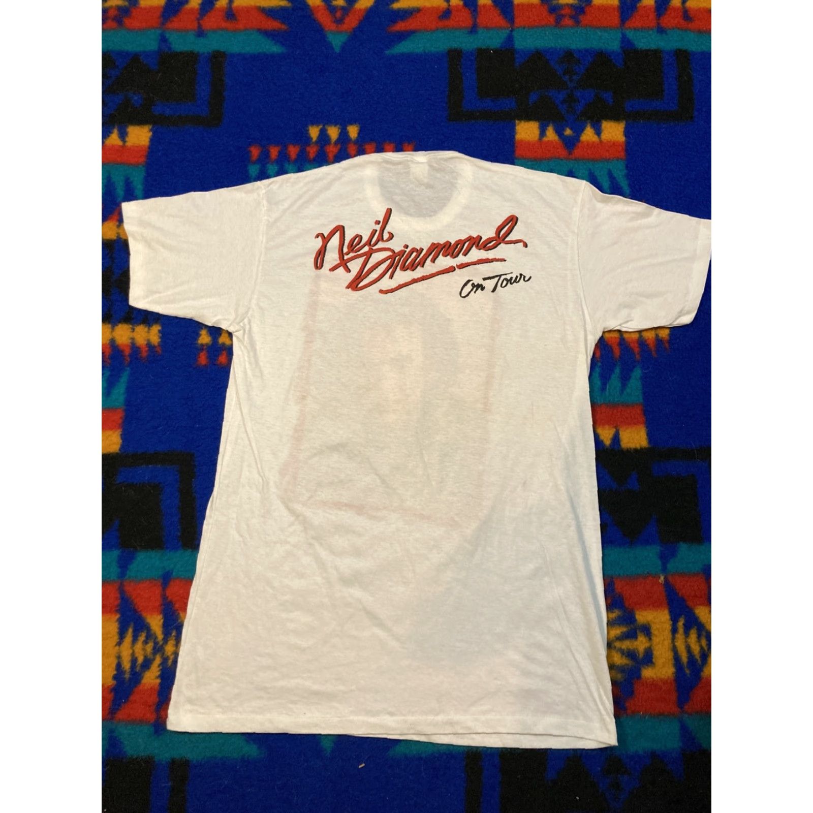 Vintage VINTAGE 80s T SHIRT Neil Diamond Tour Tee Parking Lot XL Band Shirt Mens 80s T Shirt Size US XL / EU 56 / 4 - 4 Thumbnail