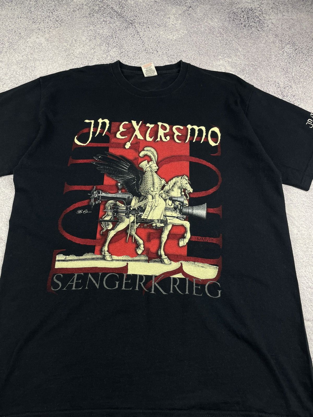 Fruit Of The Loom Vintage 2008 In Extremo Tour Graphic Tee T-shirt Size L Size US L / EU 52-54 / 3 - 4 Thumbnail