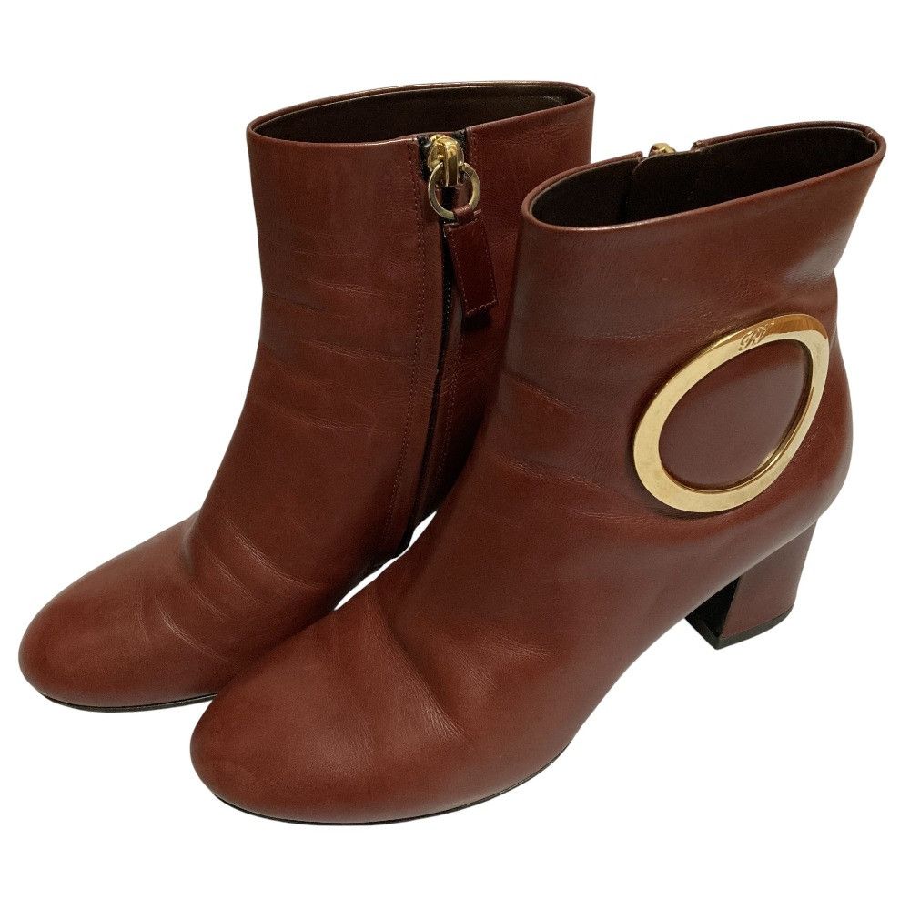 Roger Vivier Roger Vivier Roger Vivier Circle Motif Leather Short Boots Leather Shoes DUTY FREE for USA Size ONE SIZE - 1 Thumbnail