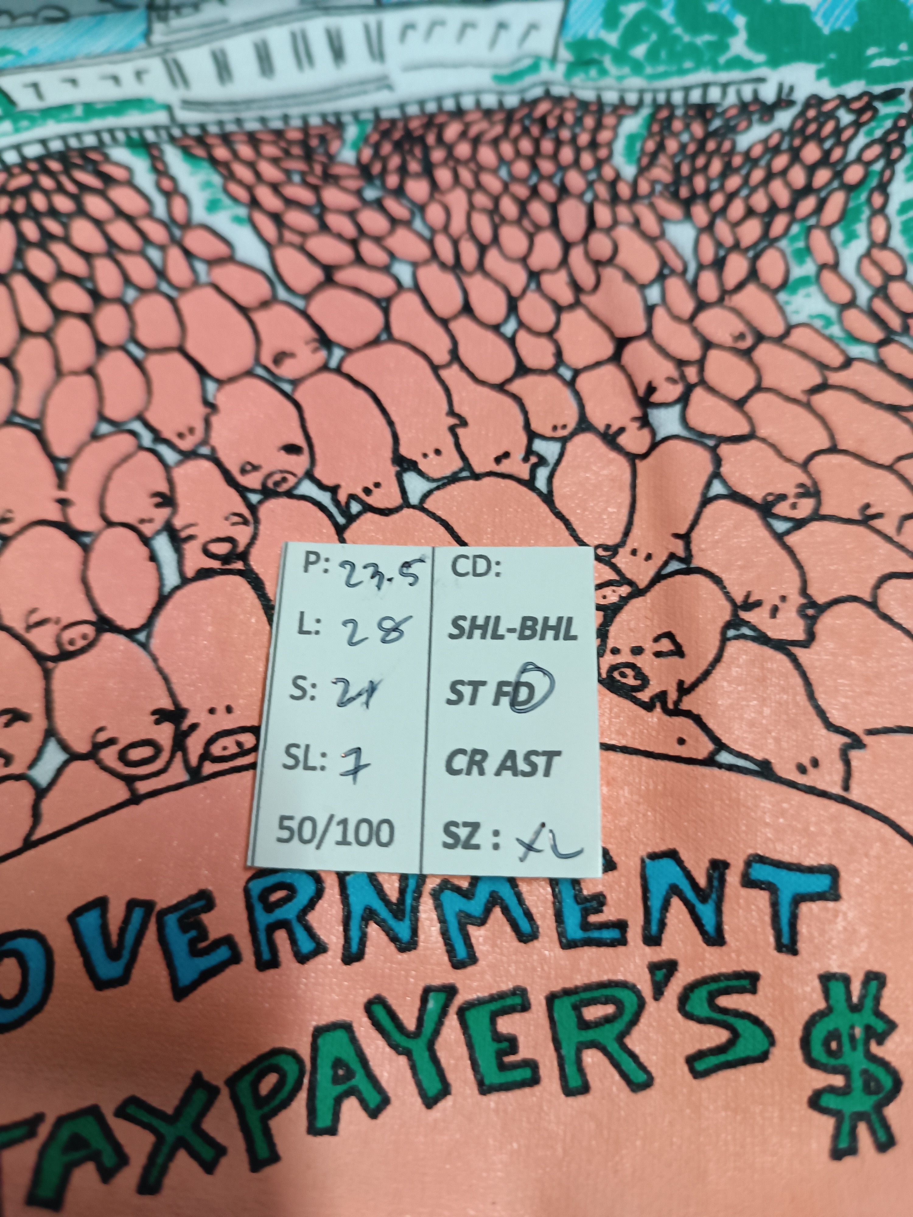 Vintage VINTAGE 90'S GOVERMENT PIG TAXPAYER HUMOR ADULT FUNNY Size US L / EU 52-54 / 3 - 15 Thumbnail
