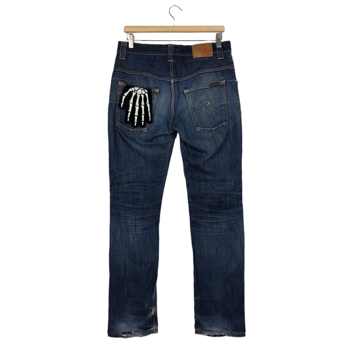 Japanese Brand 🔥Rare Skinny Cut Distressed Denim Jeans Nudie Japan Punk Size US 28 / EU 44 - 7 Thumbnail