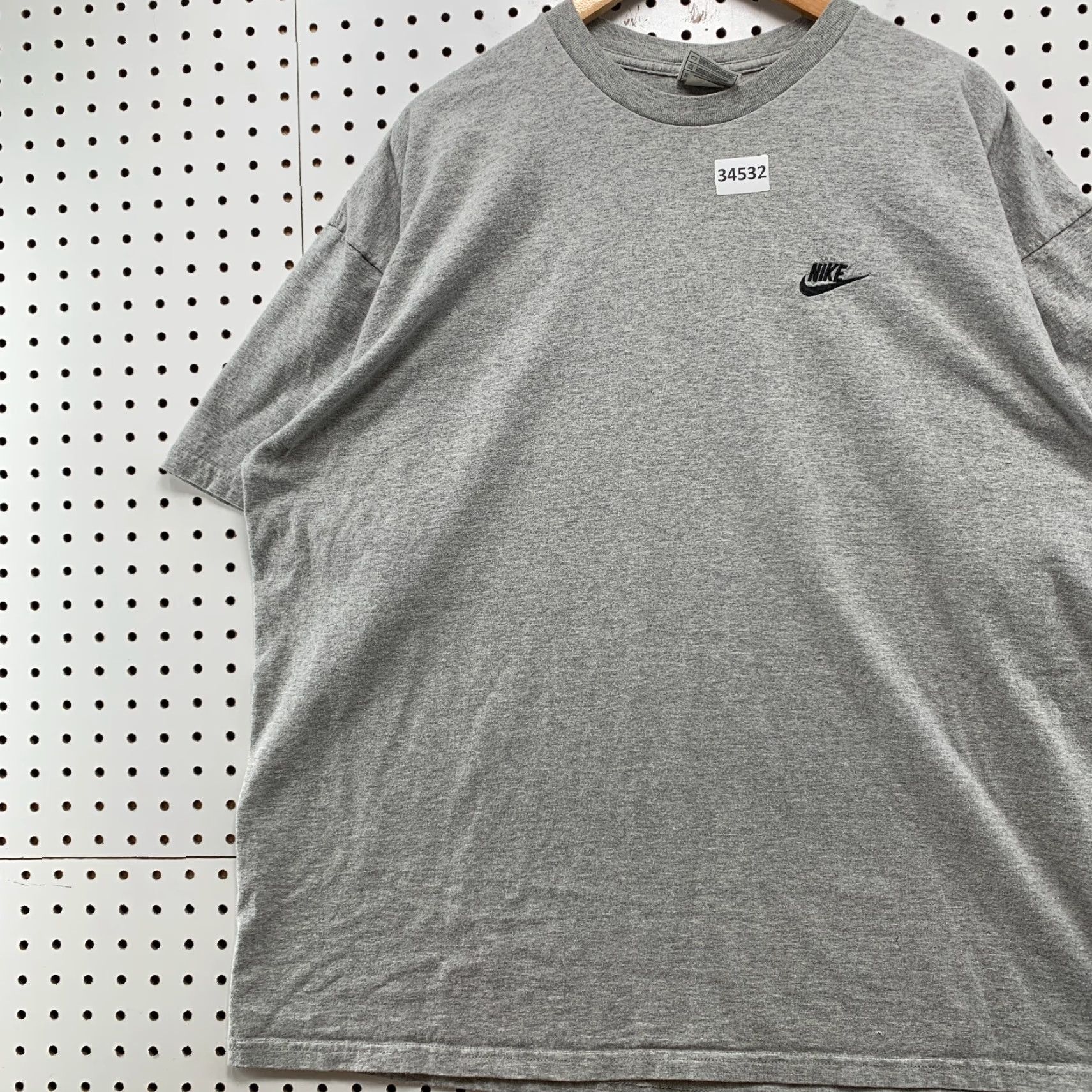Nike Vintage 90s Nike Shirt Mens 2XL Gray Spell Out Swoosh Made USA 26.5x30 Size US XXL / EU 58 / 5 - 3 Thumbnail