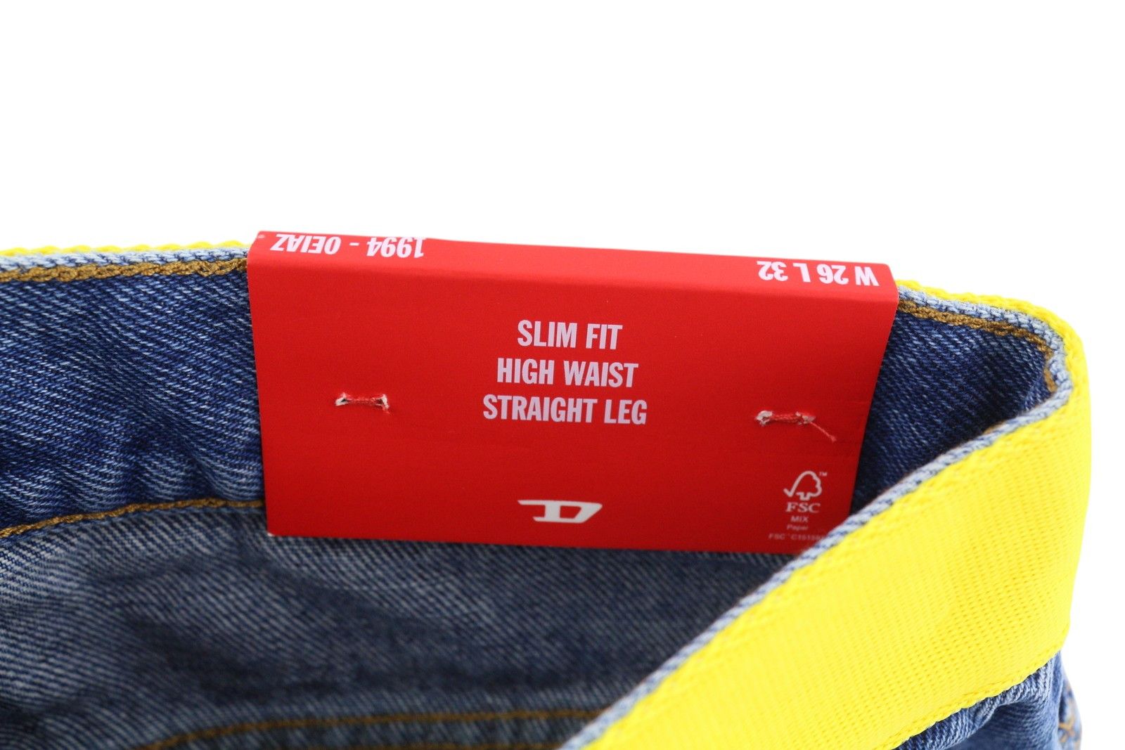 Diesel 1994 0EIAZ W26/L32 Slim Straight High Waist Denim 40677 Size 26" / US 2 / IT 38 - 13 Thumbnail
