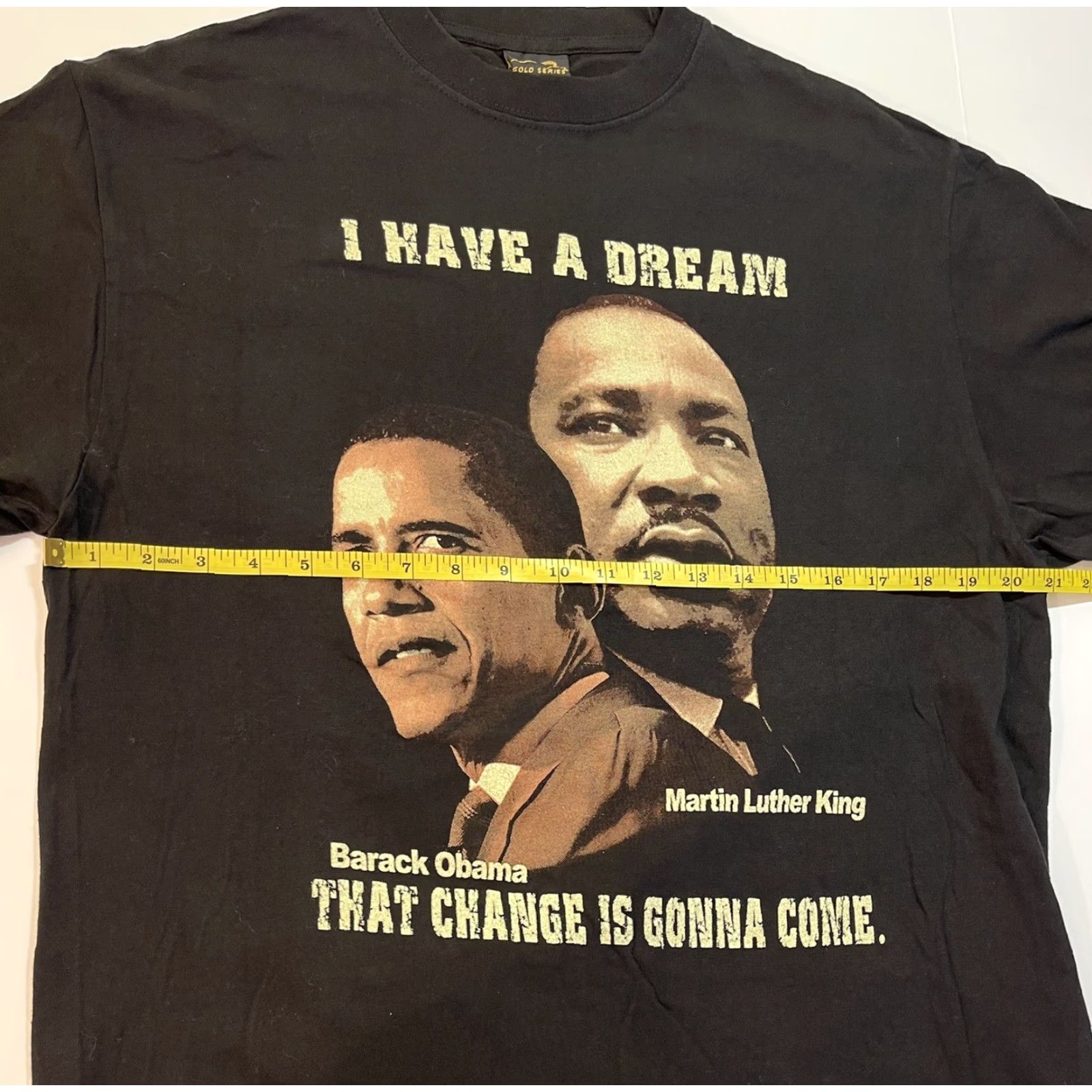 Vintage VINTAGE Pro Power T-Shirt Change MLK Obama Short Sleeve Crew Neck Size L Black Mens Size US L / EU 52-54 / 3 - 5 Thumbnail