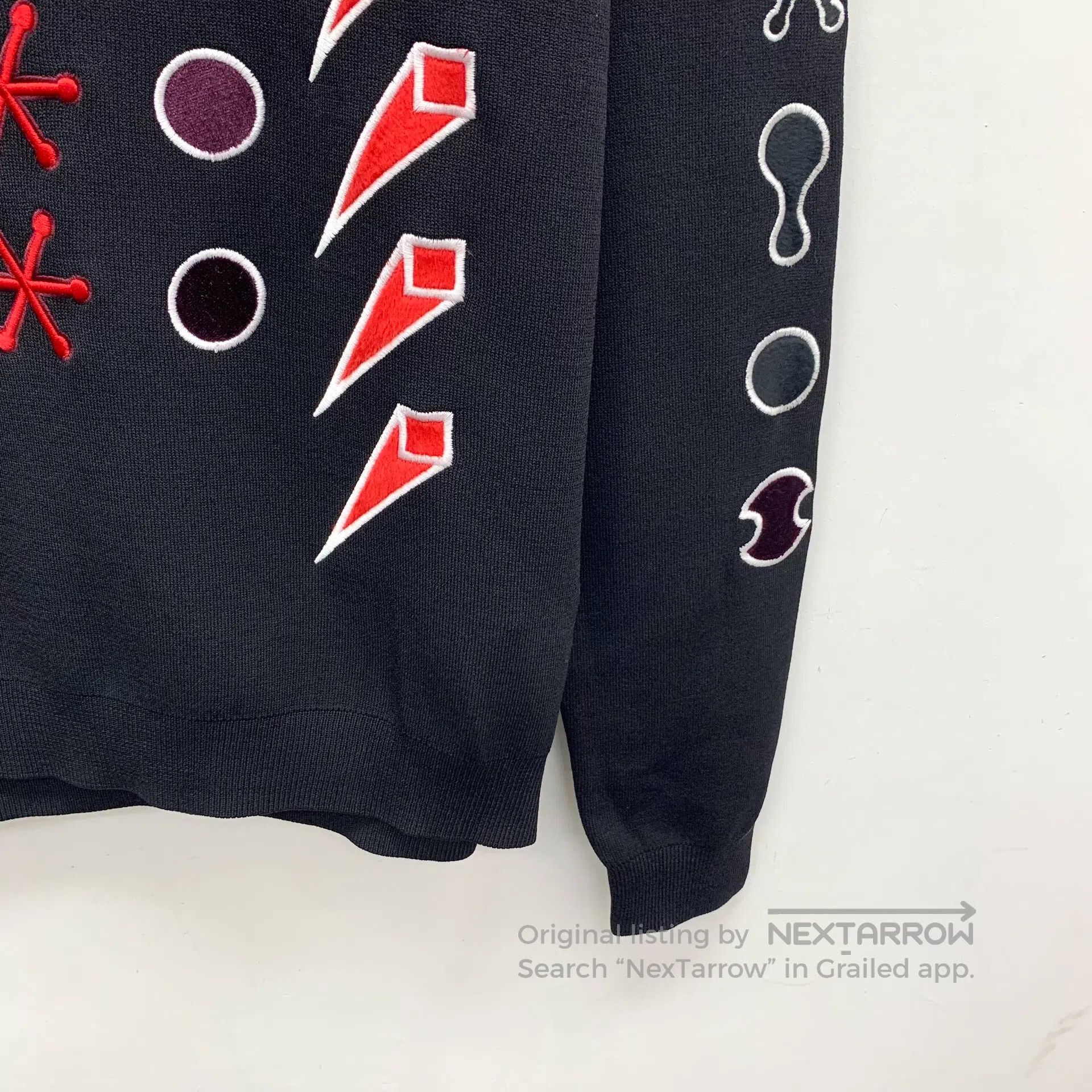 Kenzo Kenzo Black geometric pattern letter embroidery crew neck Size US S / EU 44-46 / 1 - 4 Thumbnail