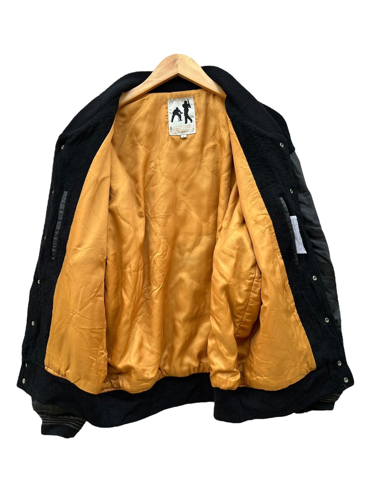 Sports Specialties Vintage Anecoote Embroidered Black Leather Varsity Jacket Size US L / EU 52-54 / 3 - 7 Thumbnail