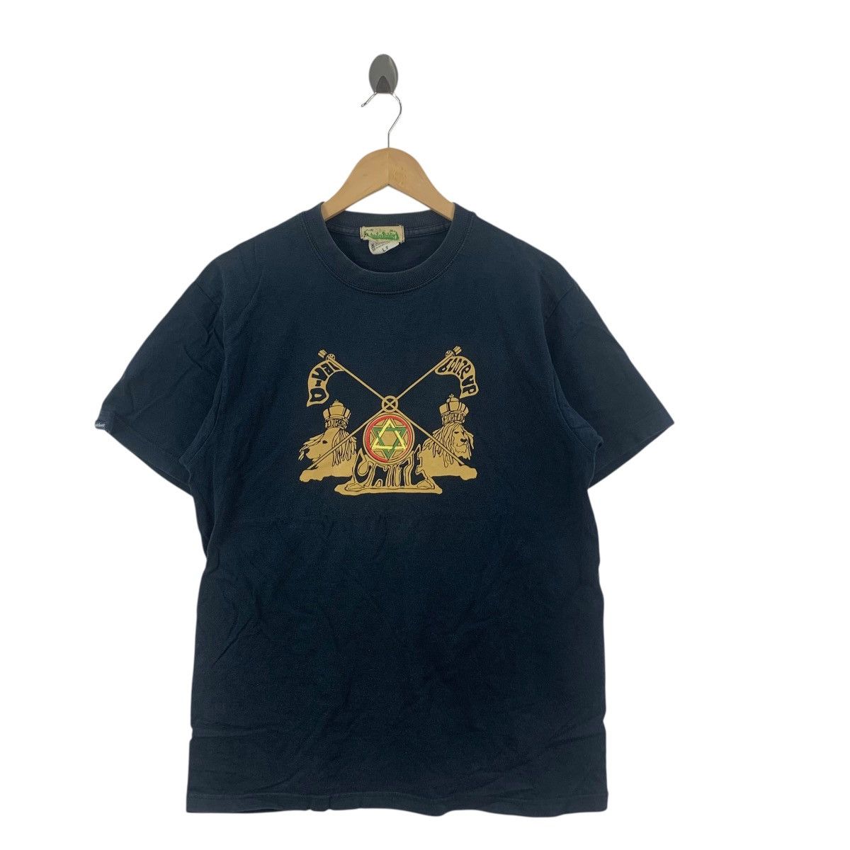 Vintage Vintage RASTA OVAL BOOZE UP Natural Rinnim Tee Shirt Top Size US L / EU 52-54 / 3 - 3 Thumbnail
